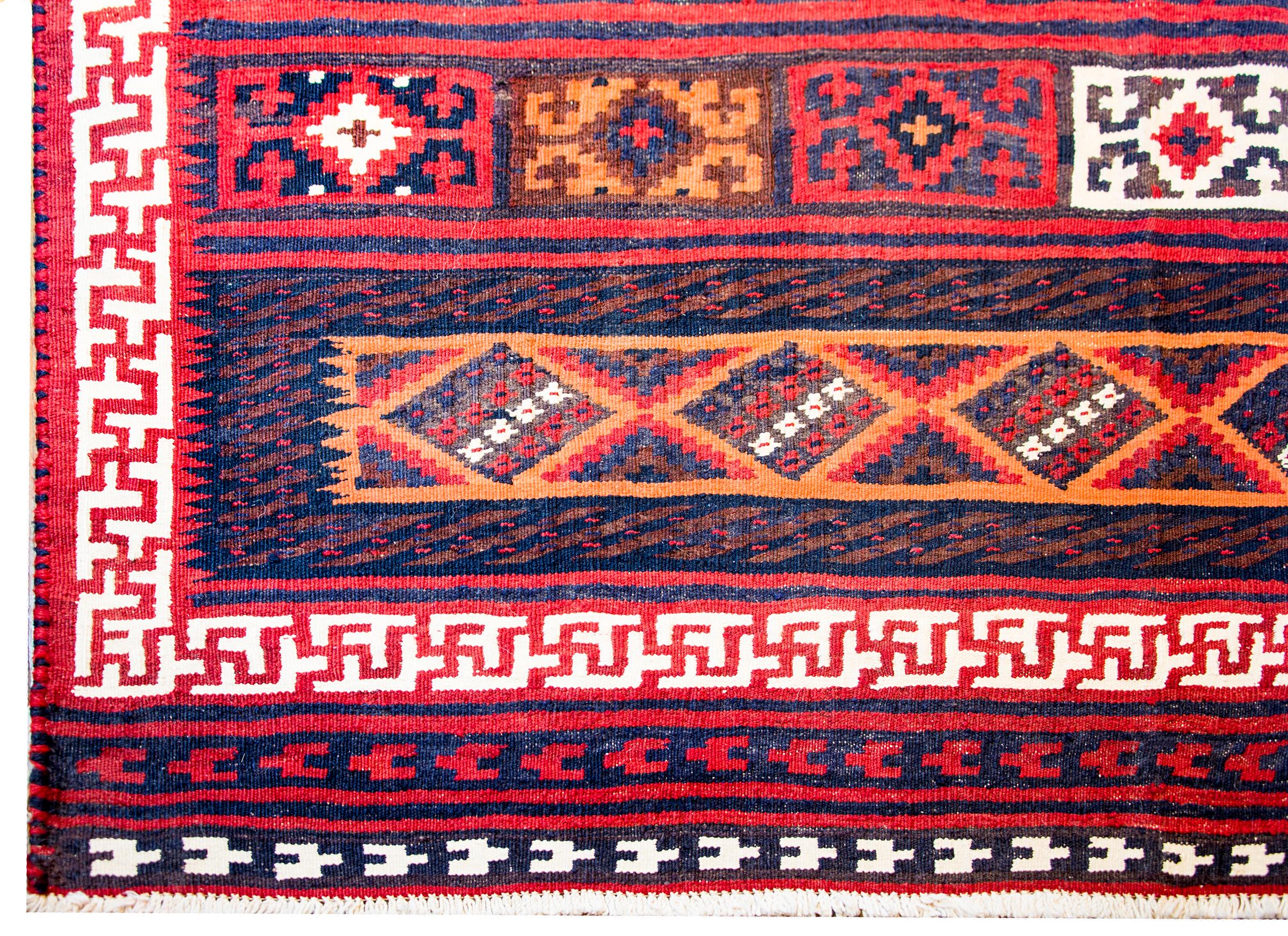 Wool Early 20th Century Khorasan Sumak Rug For Sale