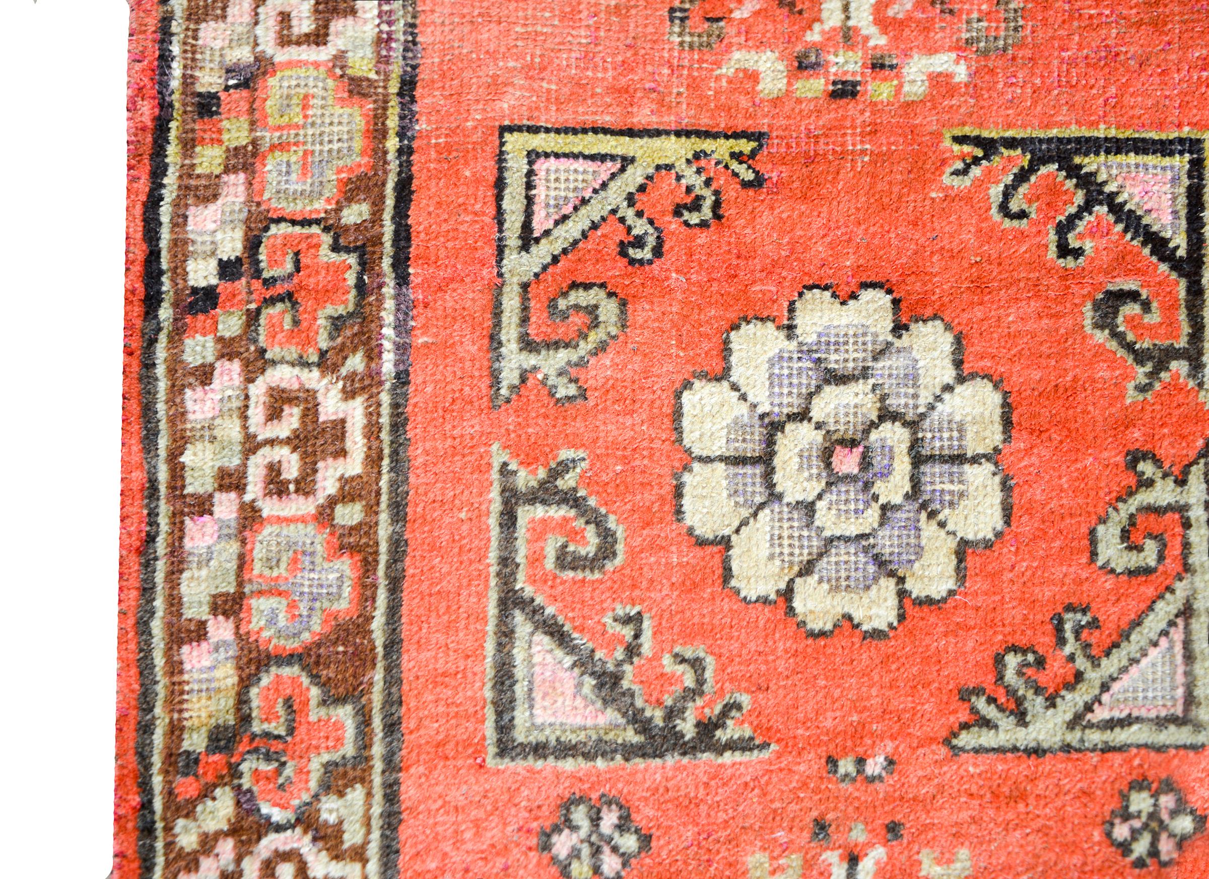Hand-Knotted Early 20th Century Khotan Rug For Sale