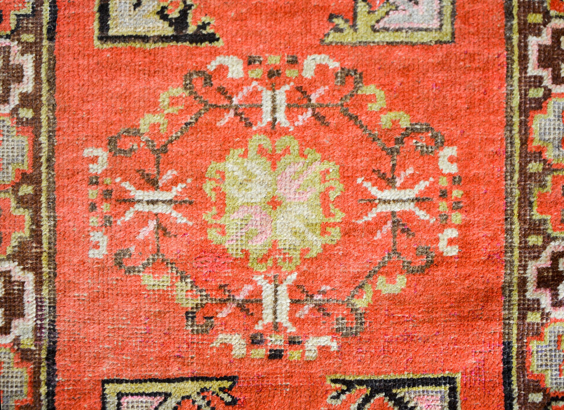 Wool Early 20th Century Khotan Rug For Sale