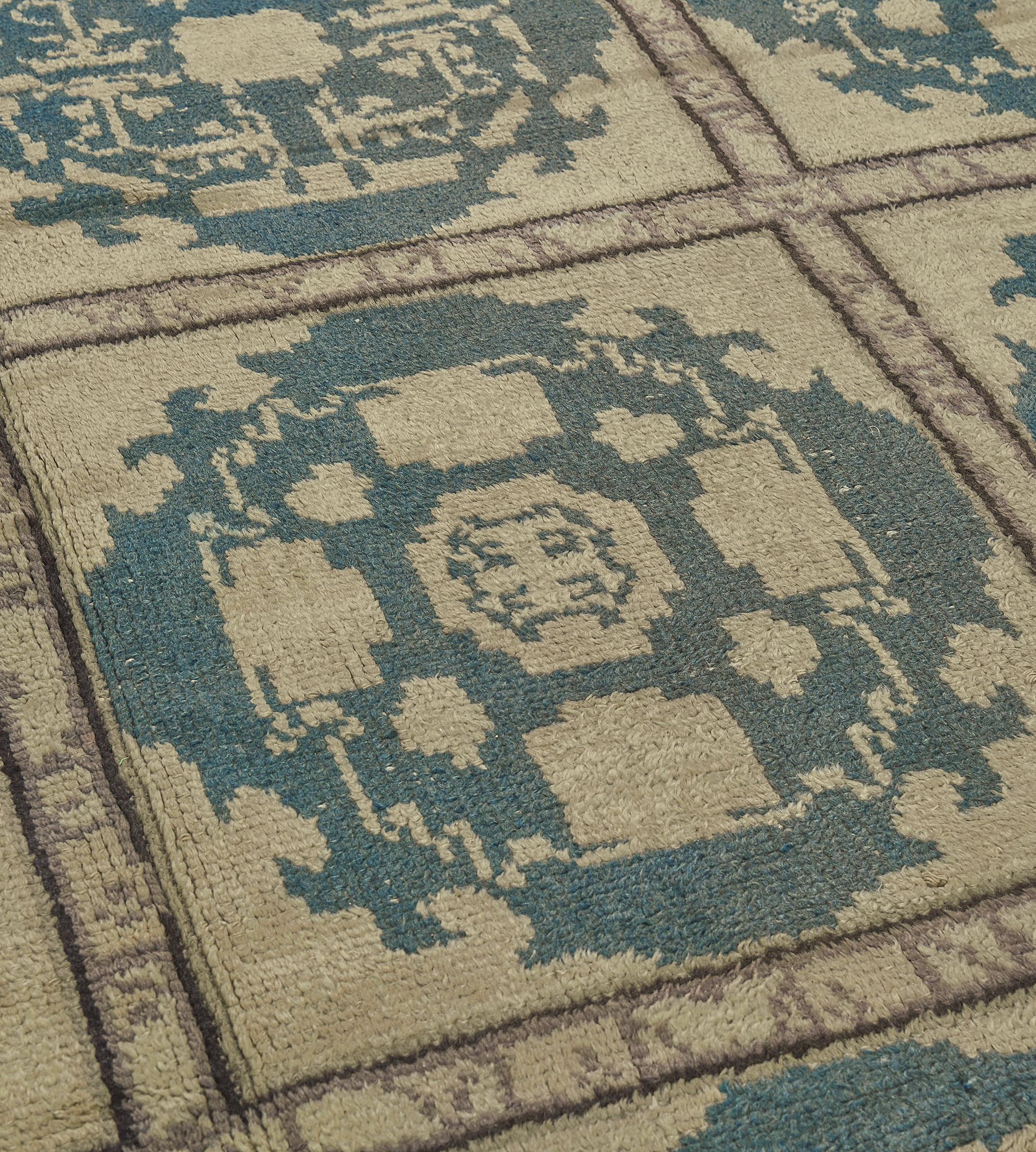 Hand-Woven Early 20th Century Khotan Rug from East Turkestan For Sale