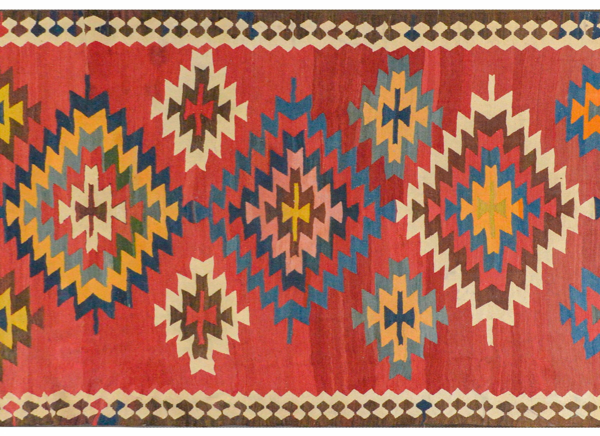Persian Early 20th Century Kilim Runner For Sale
