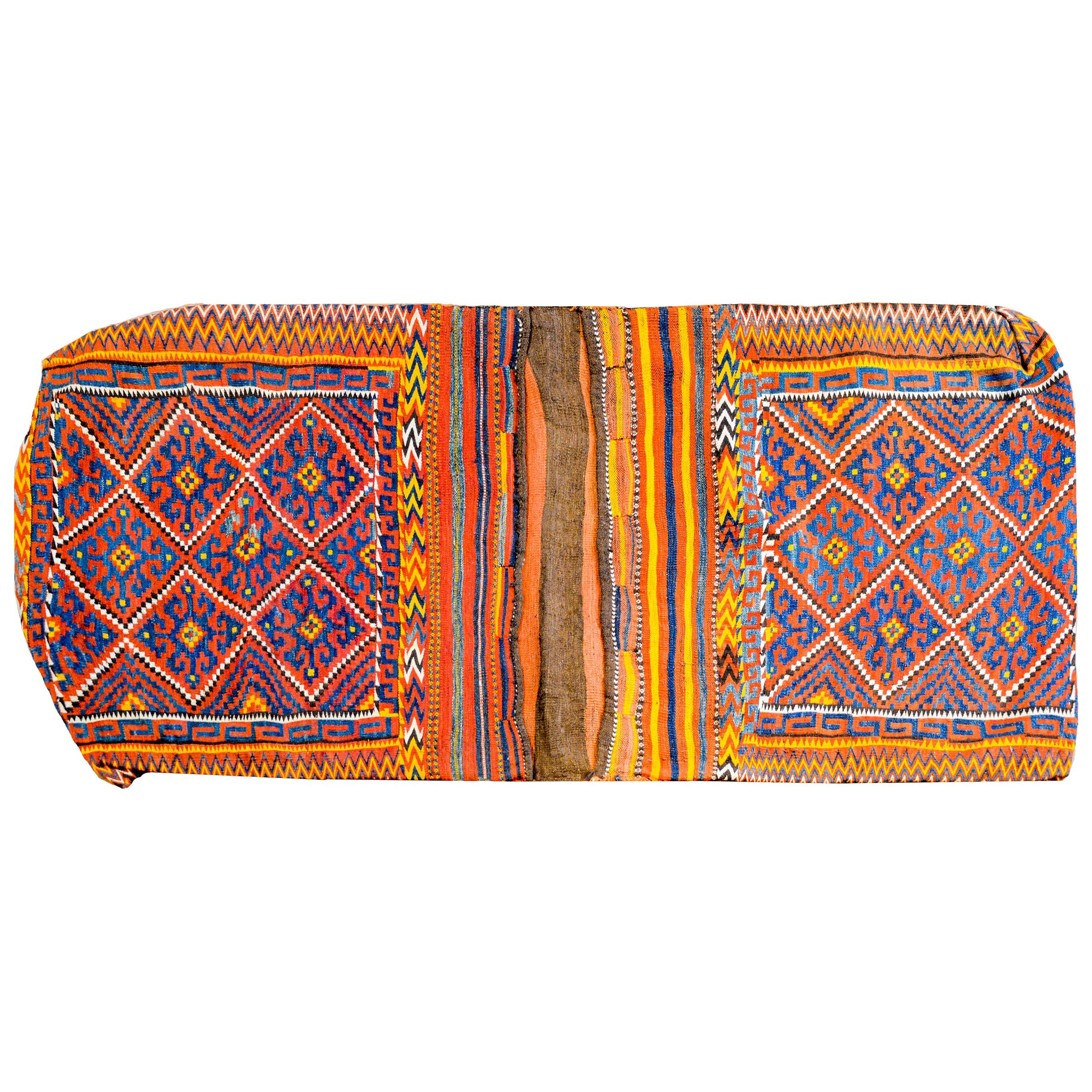 Early 20th Century Kilim Saddle Bag