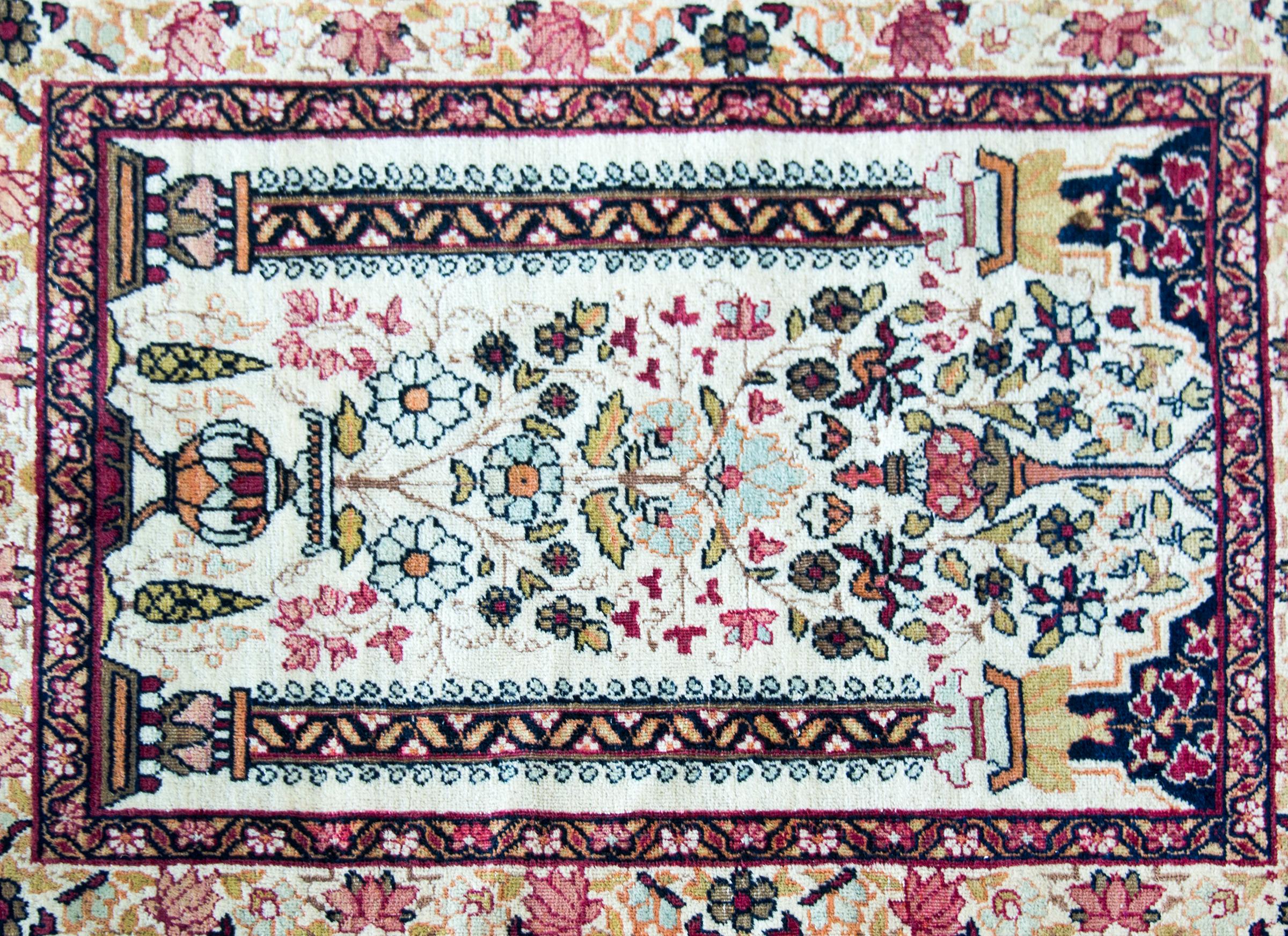 Persian Early 20th Century Kirman Rug For Sale