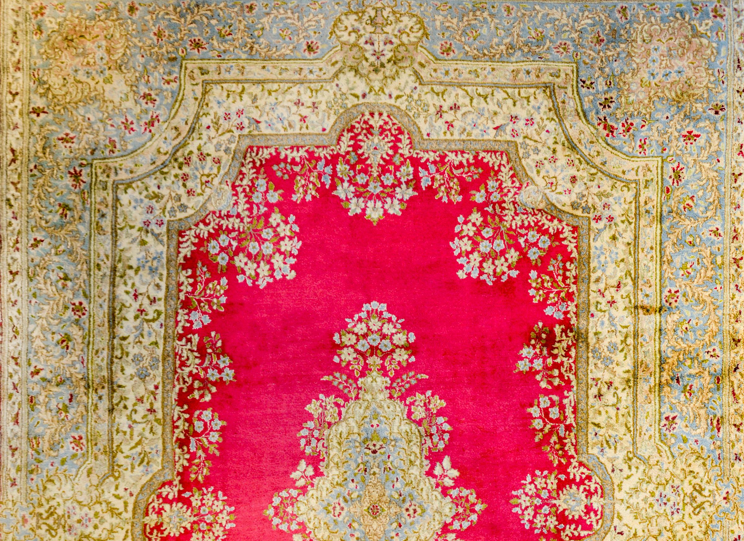 Vegetable Dyed Circa 1950 Kirman Rug For Sale