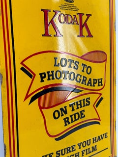 Early 20th Century Kodak Advertising Enamel Sign, English, For Train Rides