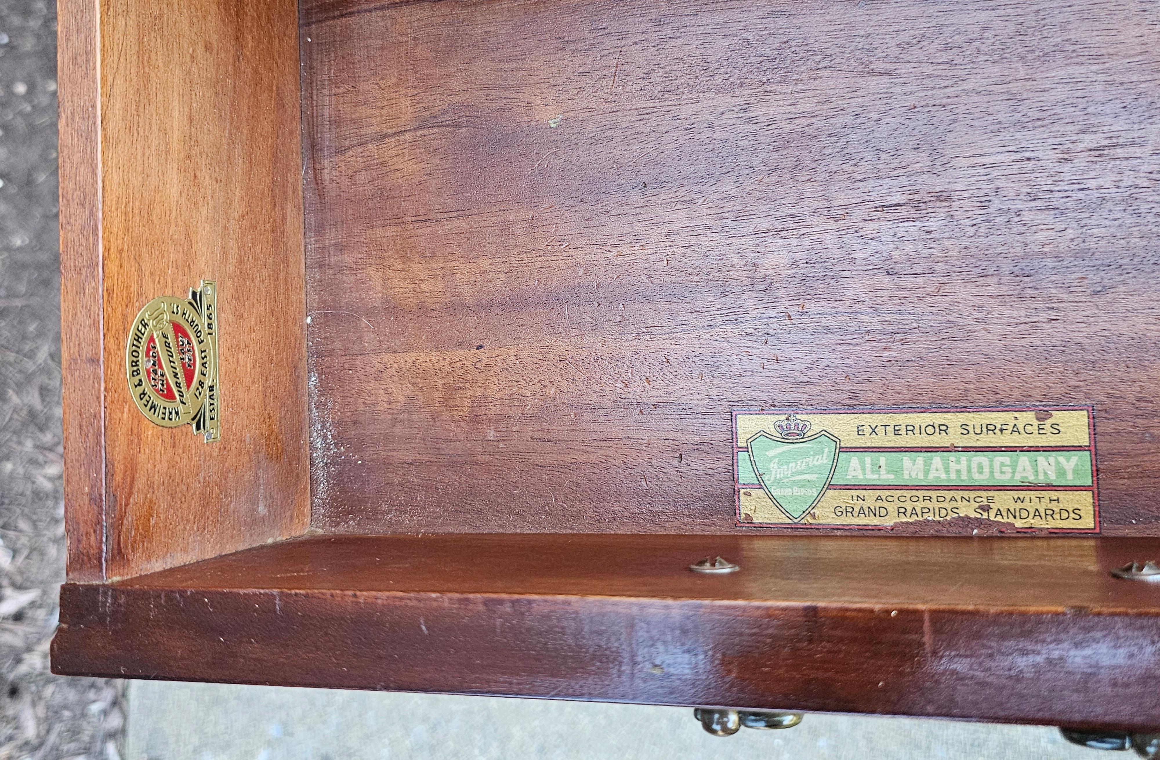 Early 20th Century Kreimer and Brother Co Mahogany Pembroke Table For Sale 5