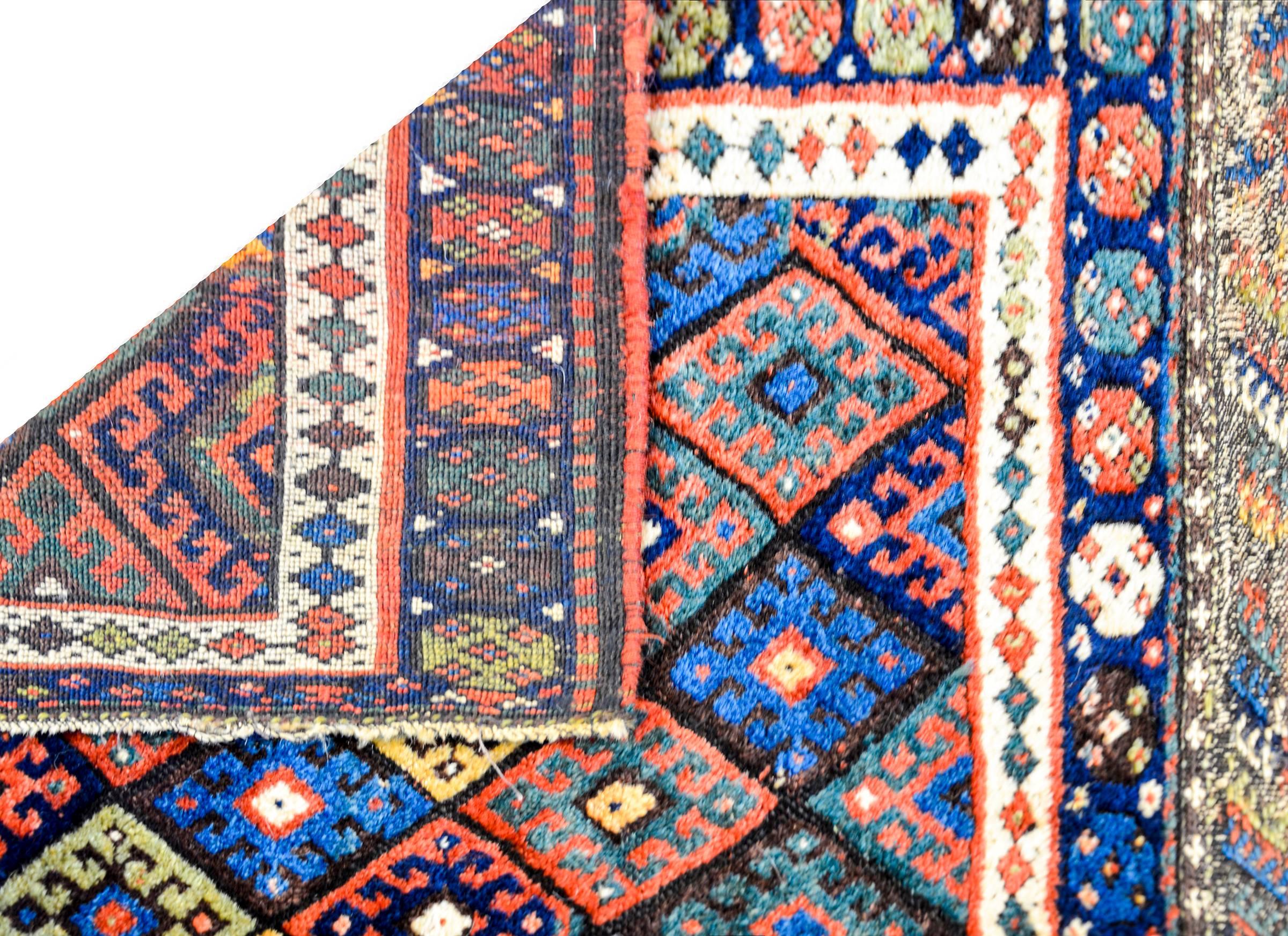 Vegetable Dyed Early 20th Century Kurdish Jaff Rug For Sale