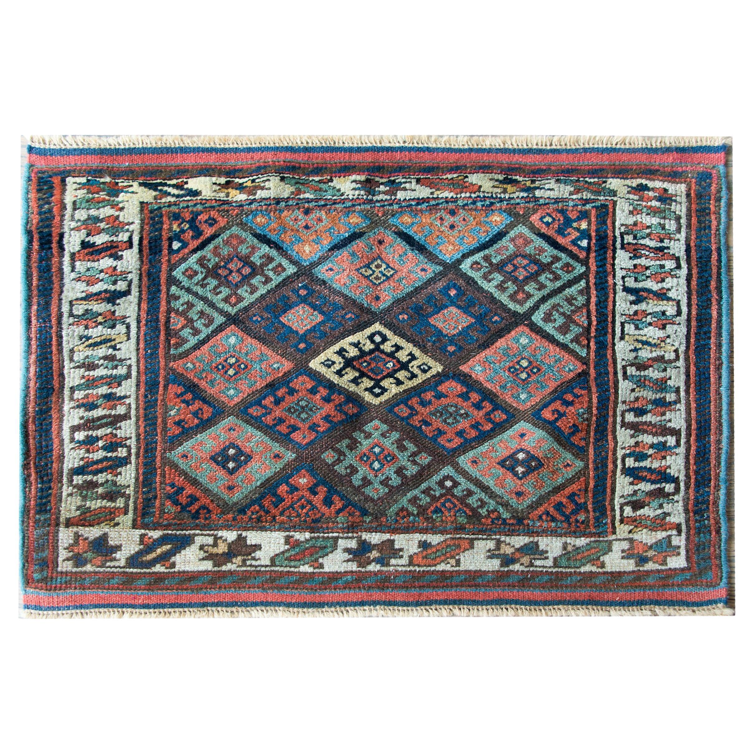 Kurdischer Jaffe-Teppich aus dem frühen 20. Jahrhundert