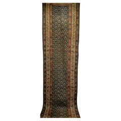Antique Early 20th Century Kurdish Runner in All Over Pattern