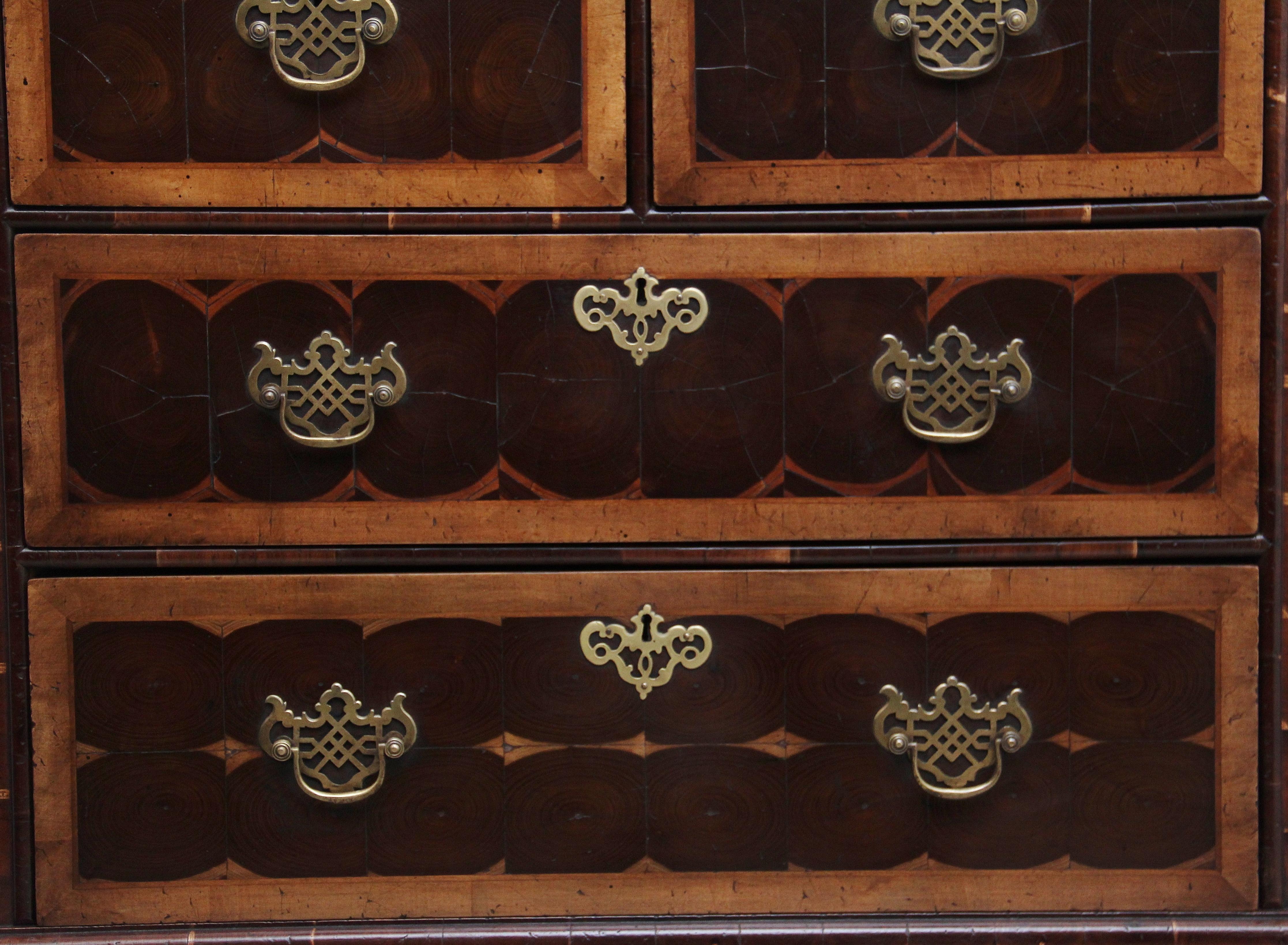 Early 20th Century Laburnam Oyster Chest on Stand in the Style of William & Mary For Sale 3