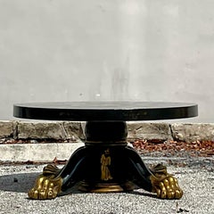 Early 20th Century Lacquered Claw Foot Coffee Table