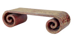 Early 20th Century Lacquered Scrolling Low Table