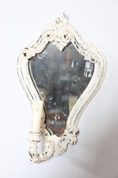 Early 20th Century Lacquered Wood Sonces with Mirror, Set of Two