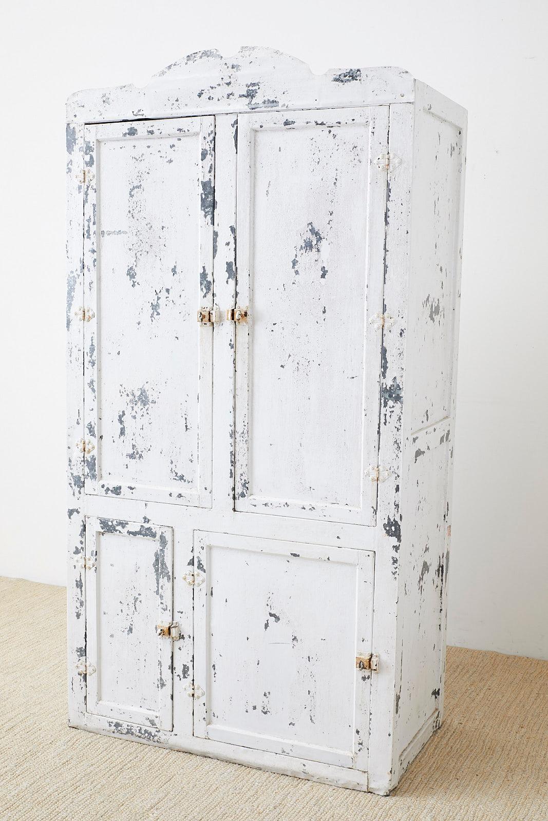 Early 20th Century Lacquered Zinc Kitchen Storage Cabinet 7