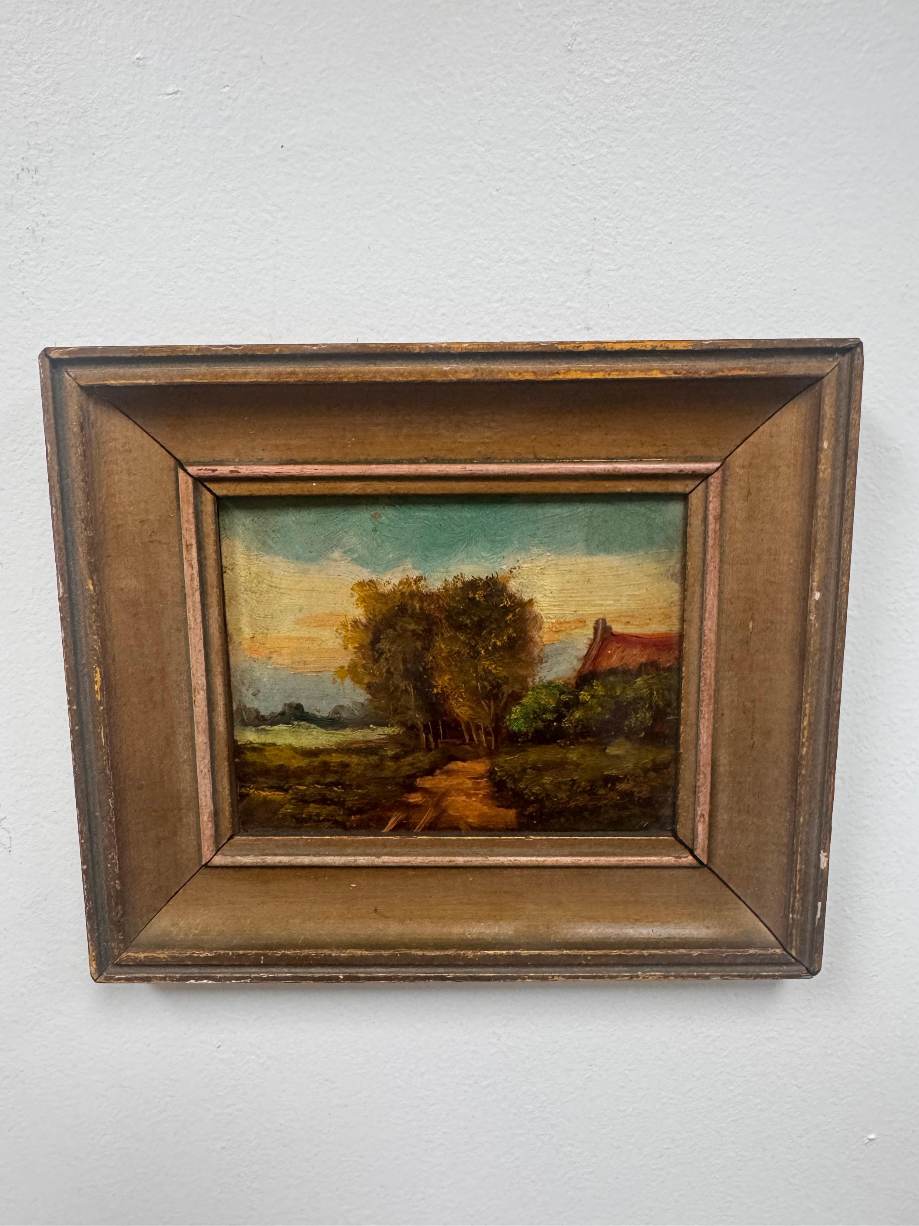 Early 20th Century Landscape Painting by H. Wester – Dutch Artist Colonial holandés en venta