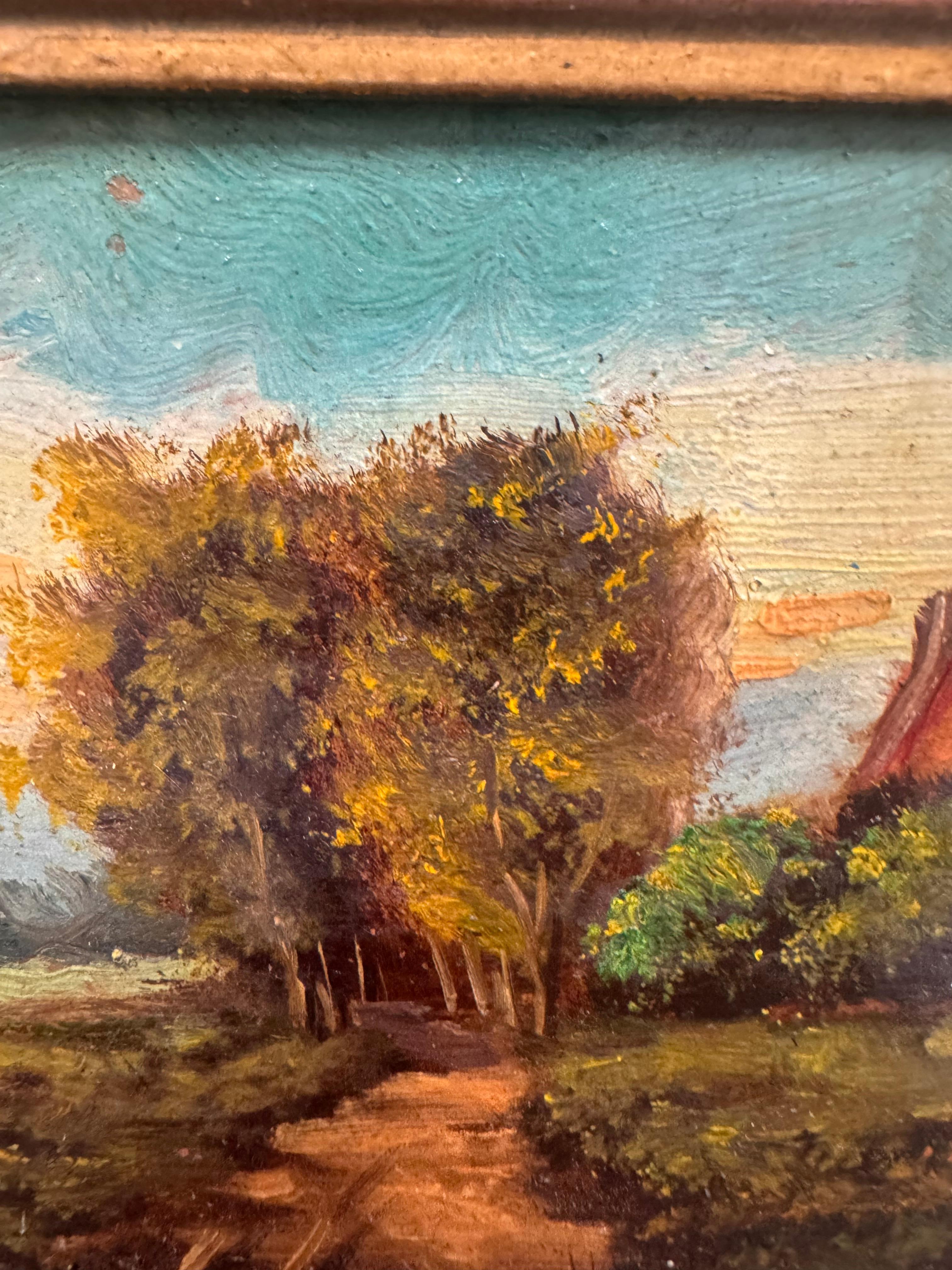 Early 20th Century Landscape Painting by H. Wester – Dutch Artist Holandés en venta