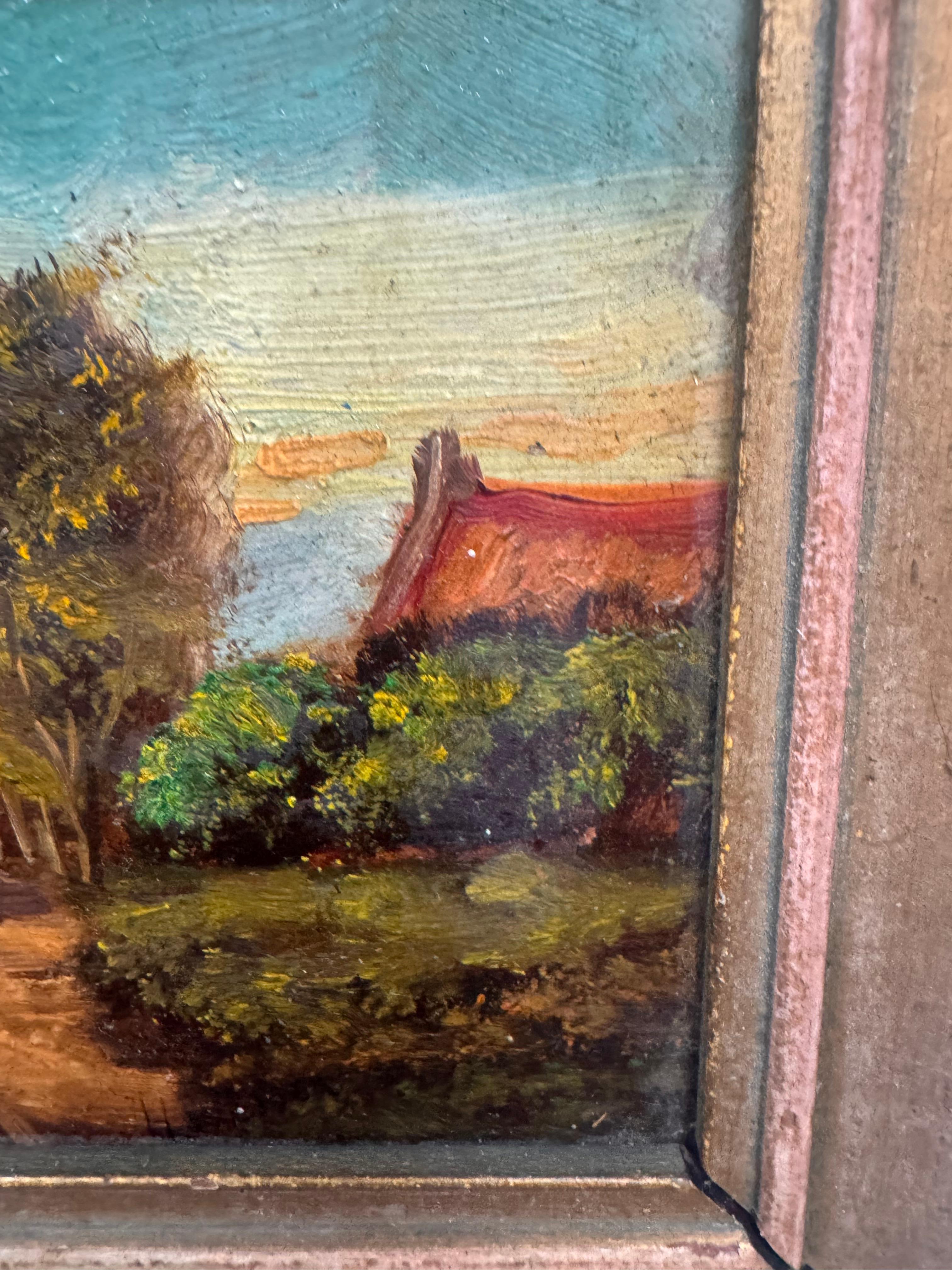 Early 20th Century Landscape Painting by H. Wester – Dutch Artist Pintado a mano en venta