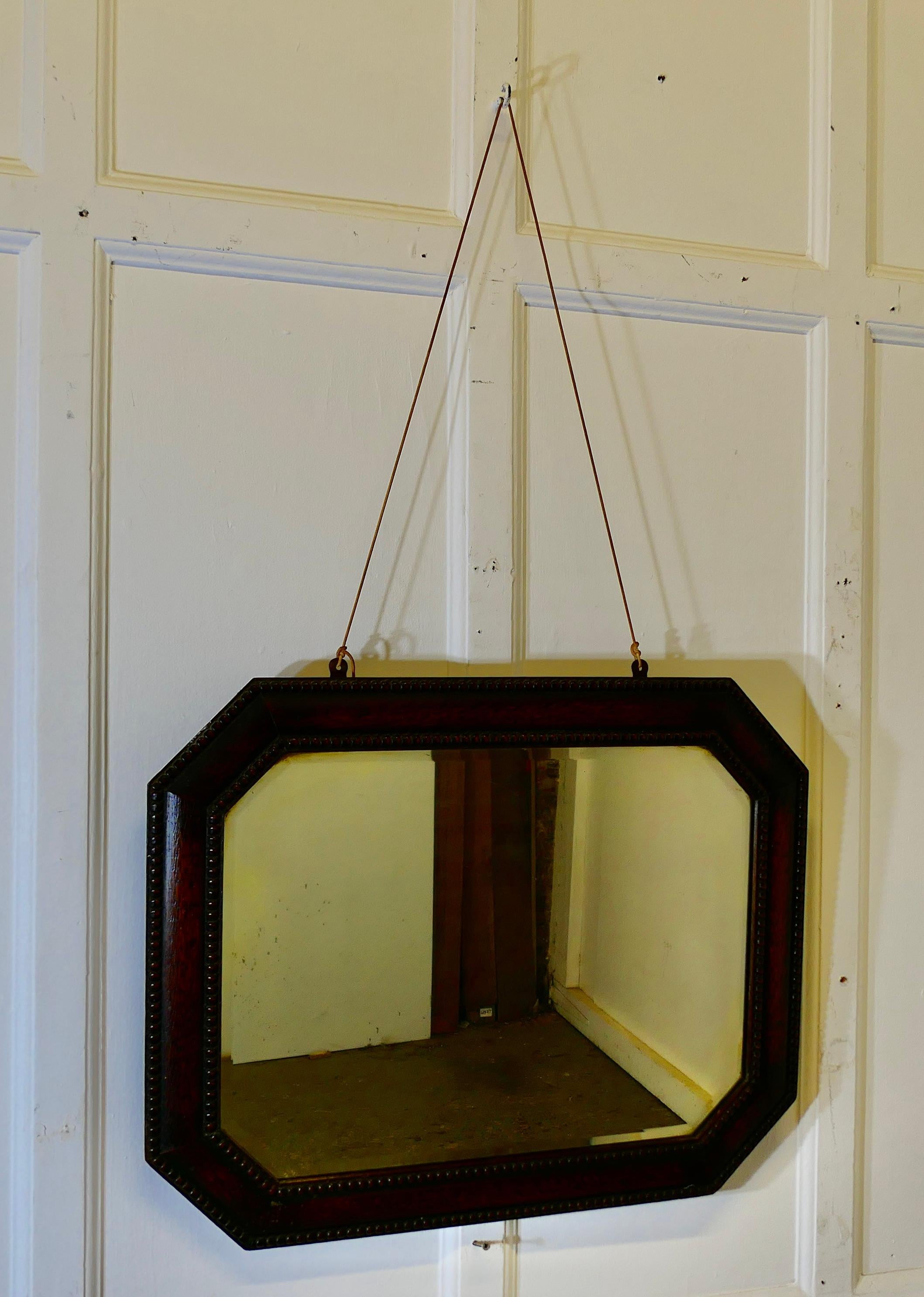 Chêne Début du 20ème siècle Grand miroir mural en Oak du 19ème siècle en vente