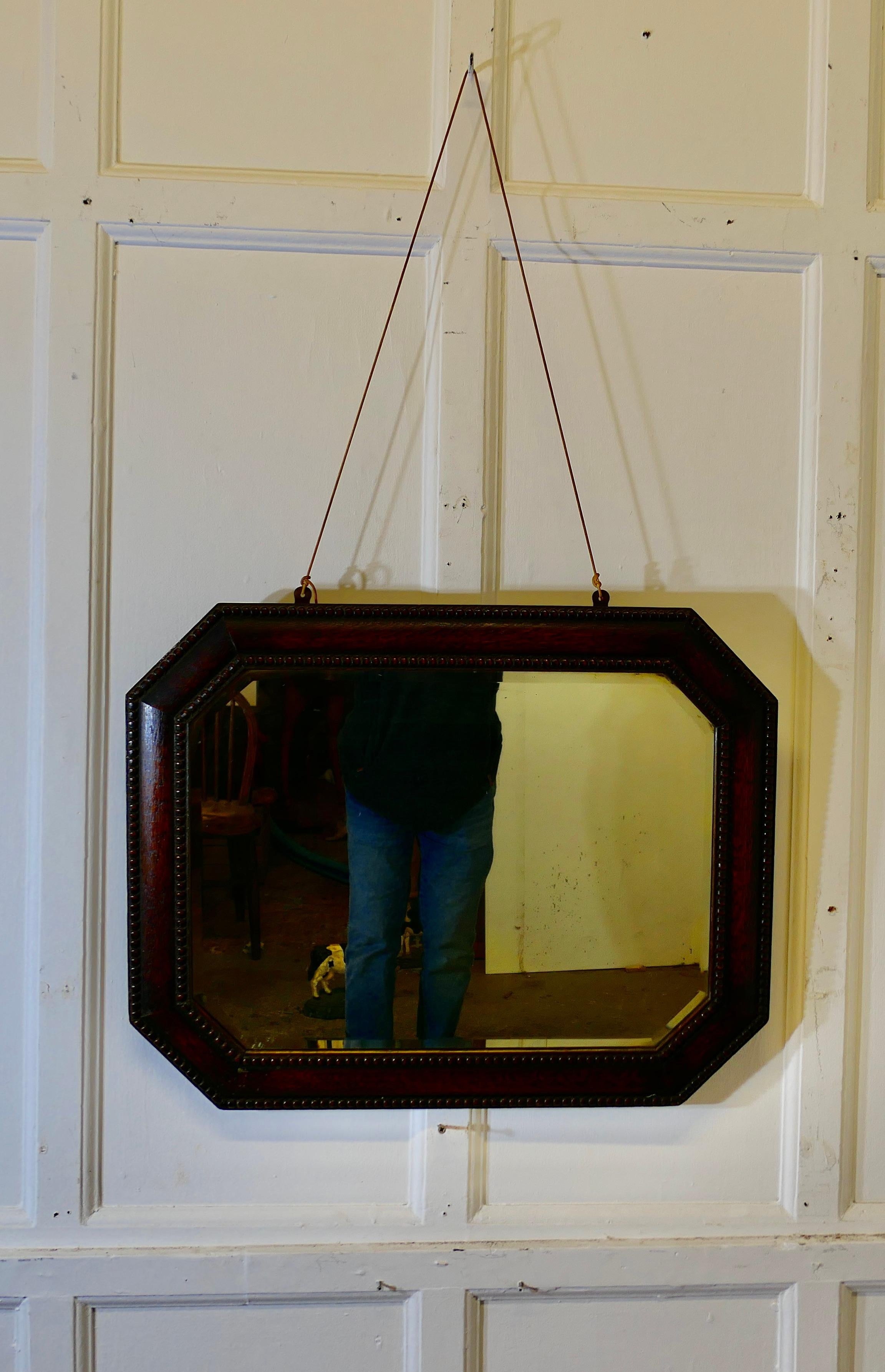 Début du 20ème siècle Grand miroir mural en Oak du 19ème siècle en vente 1