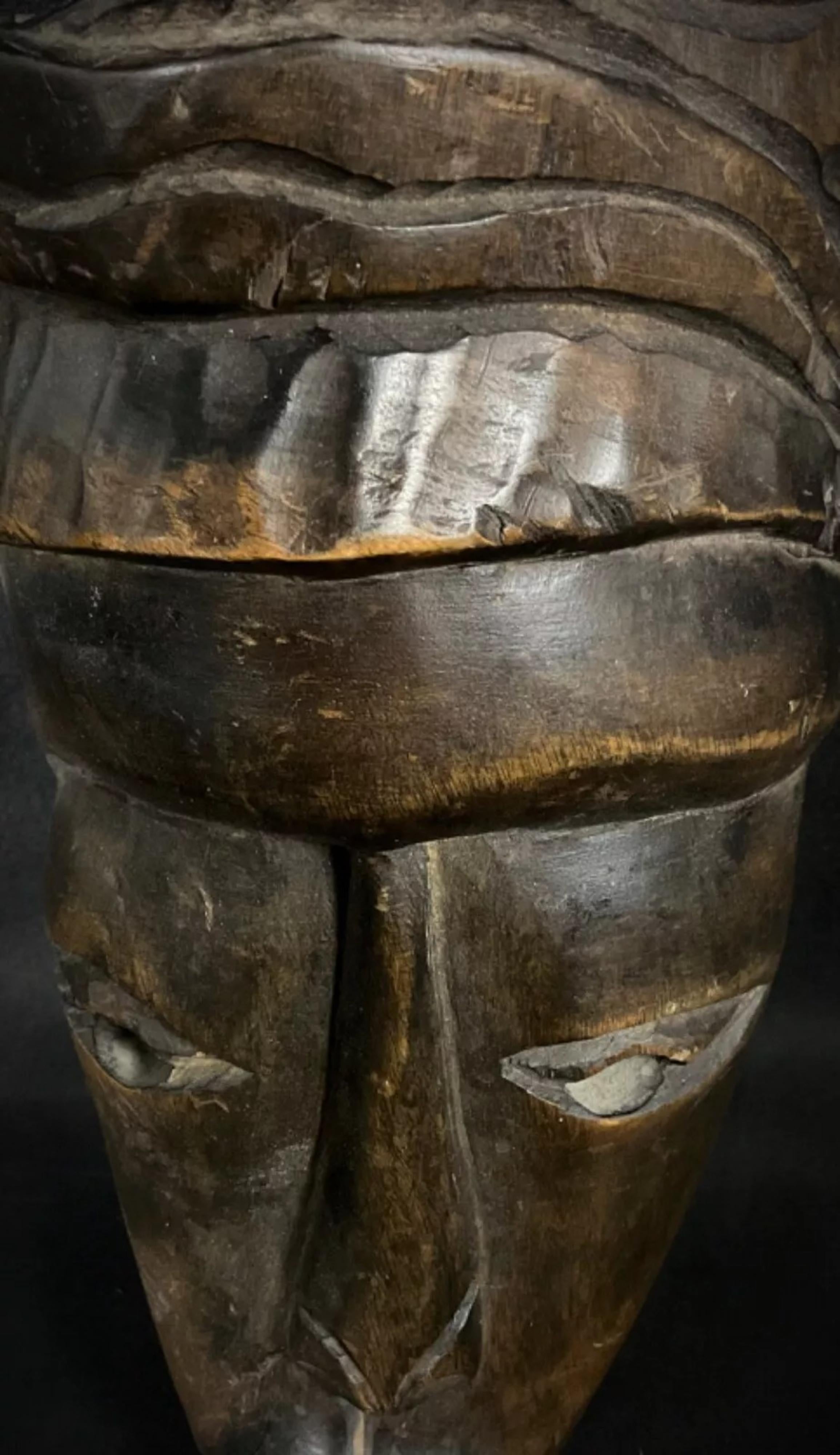 Early 20th Century Large African Wooden Mask - 2Y474 in vendita 1