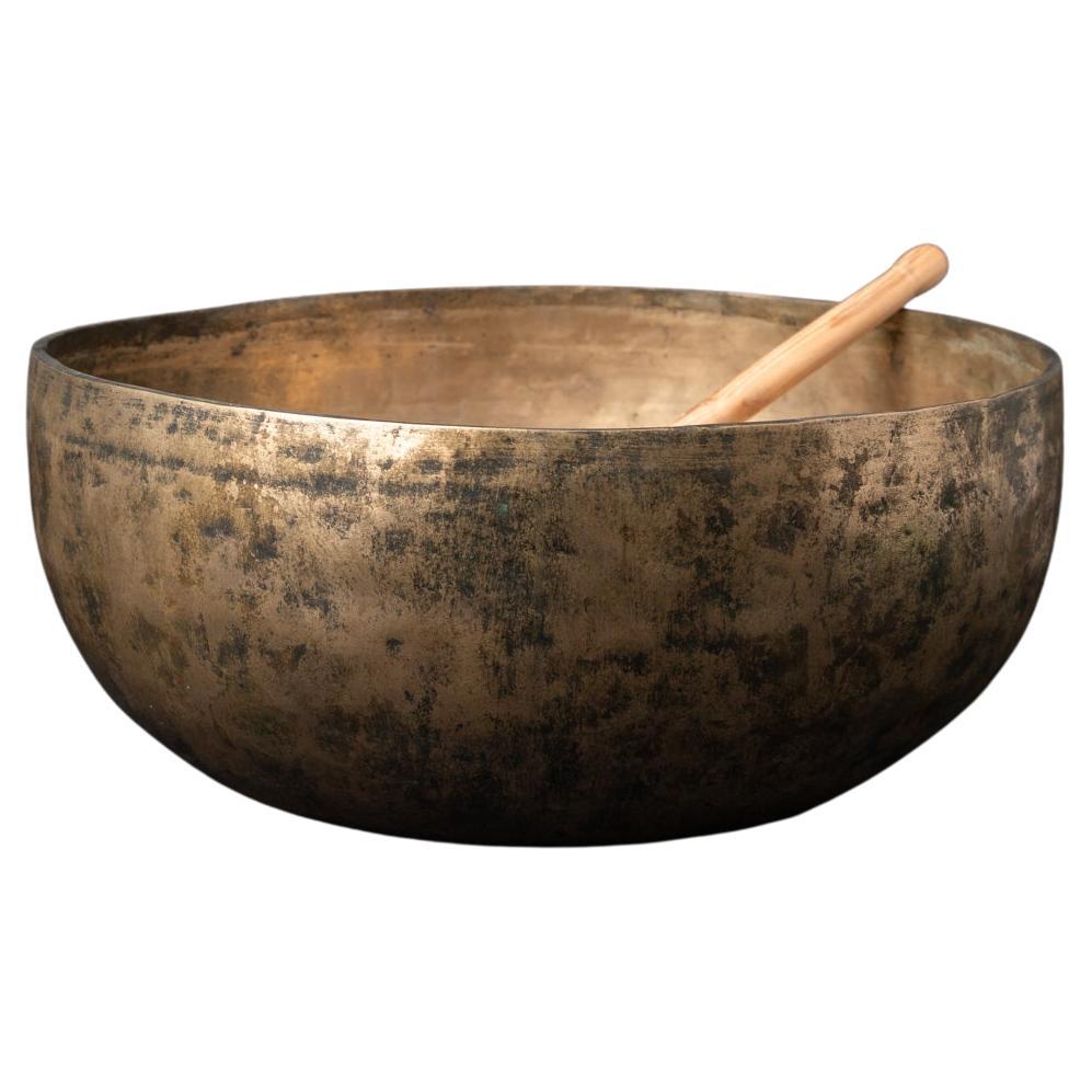 Early 20th Century Large antique bronze Nepali Singing bowl  OriginalBuddhas