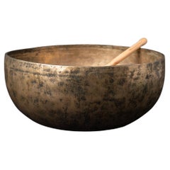 Early 20th Century Large Antique bronze Nepali Singing bowl  OriginalBuddhas
