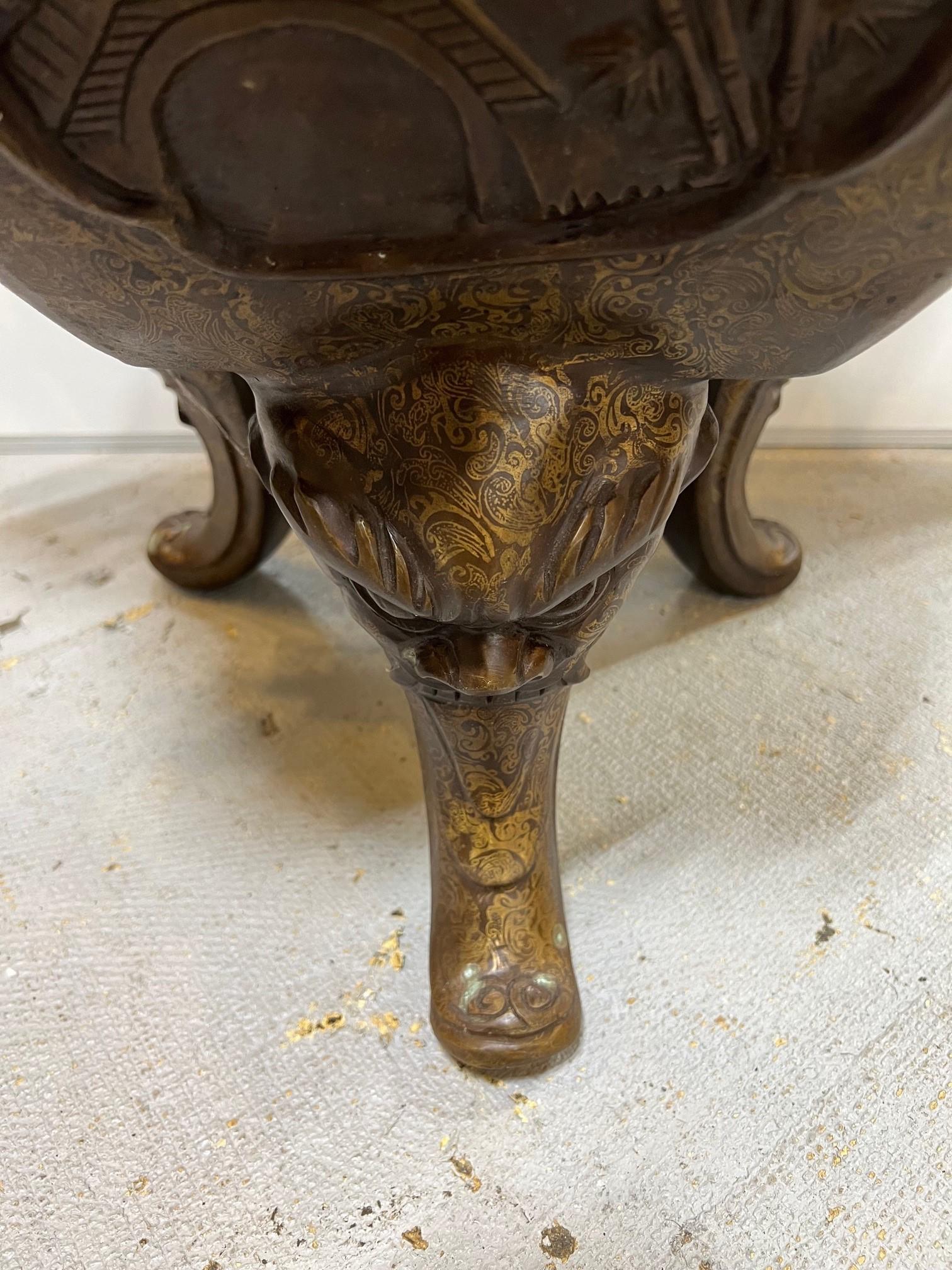 Early 20th Century Large Chinese Bronze Censer Incense Burner  For Sale 3