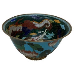 Early 20th Century Large Cloisonné Enameled Chinese Bowl
