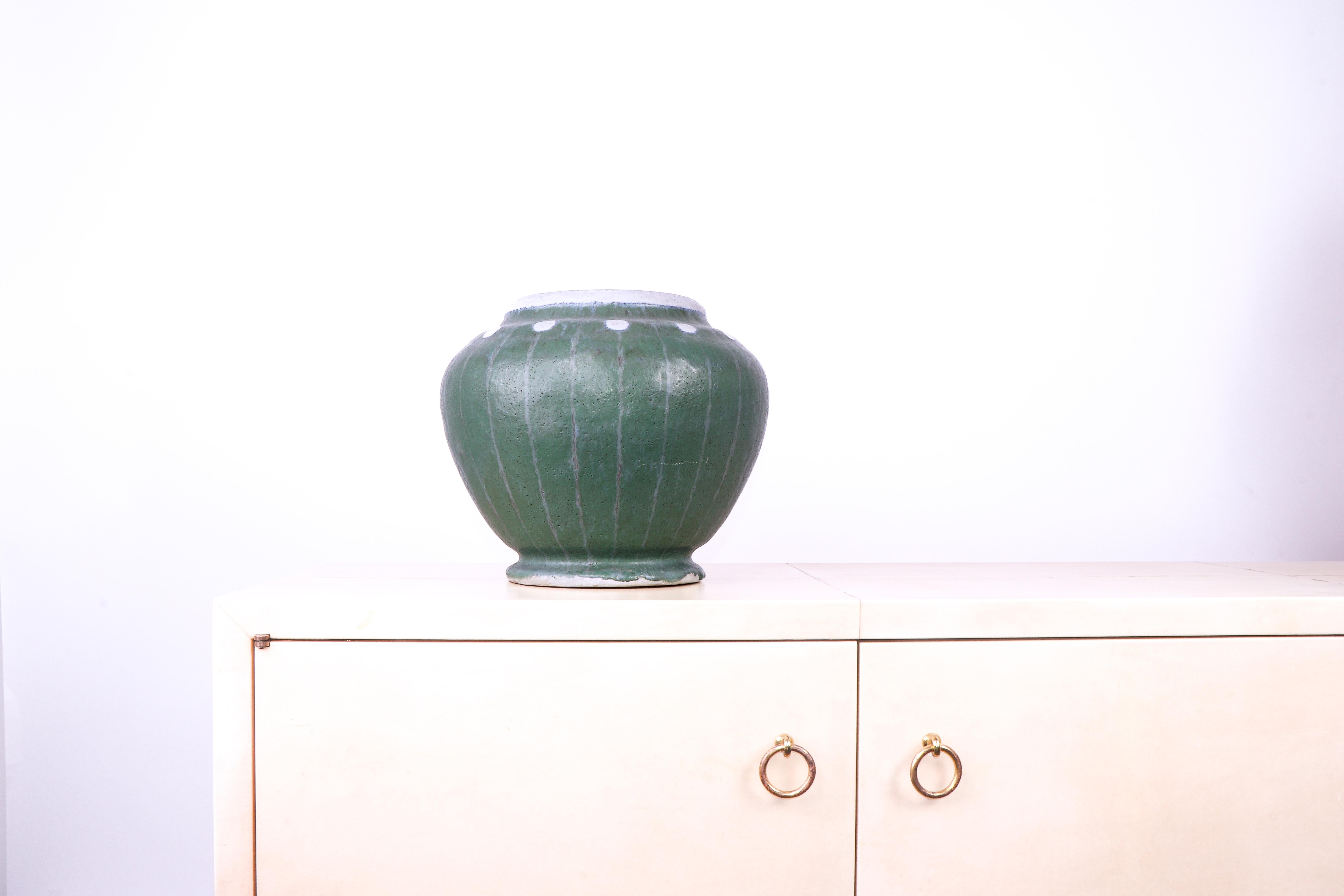 Mid-20th Century Early 20th Century Large French Art Deco Vase by Raoul Lachenal For Sale