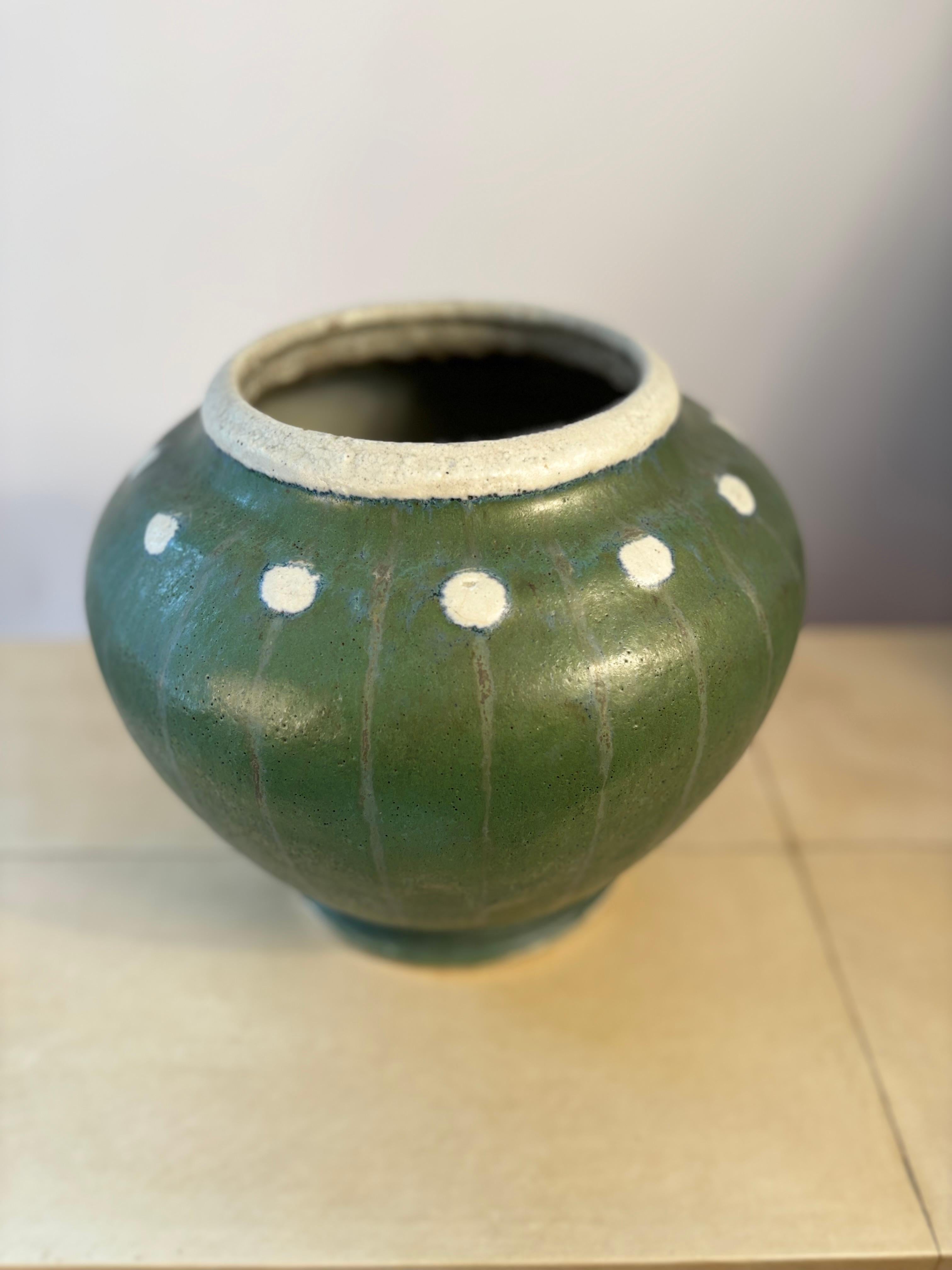 Ceramic Early 20th Century Large French Art Deco Vase by Raoul Lachenal For Sale