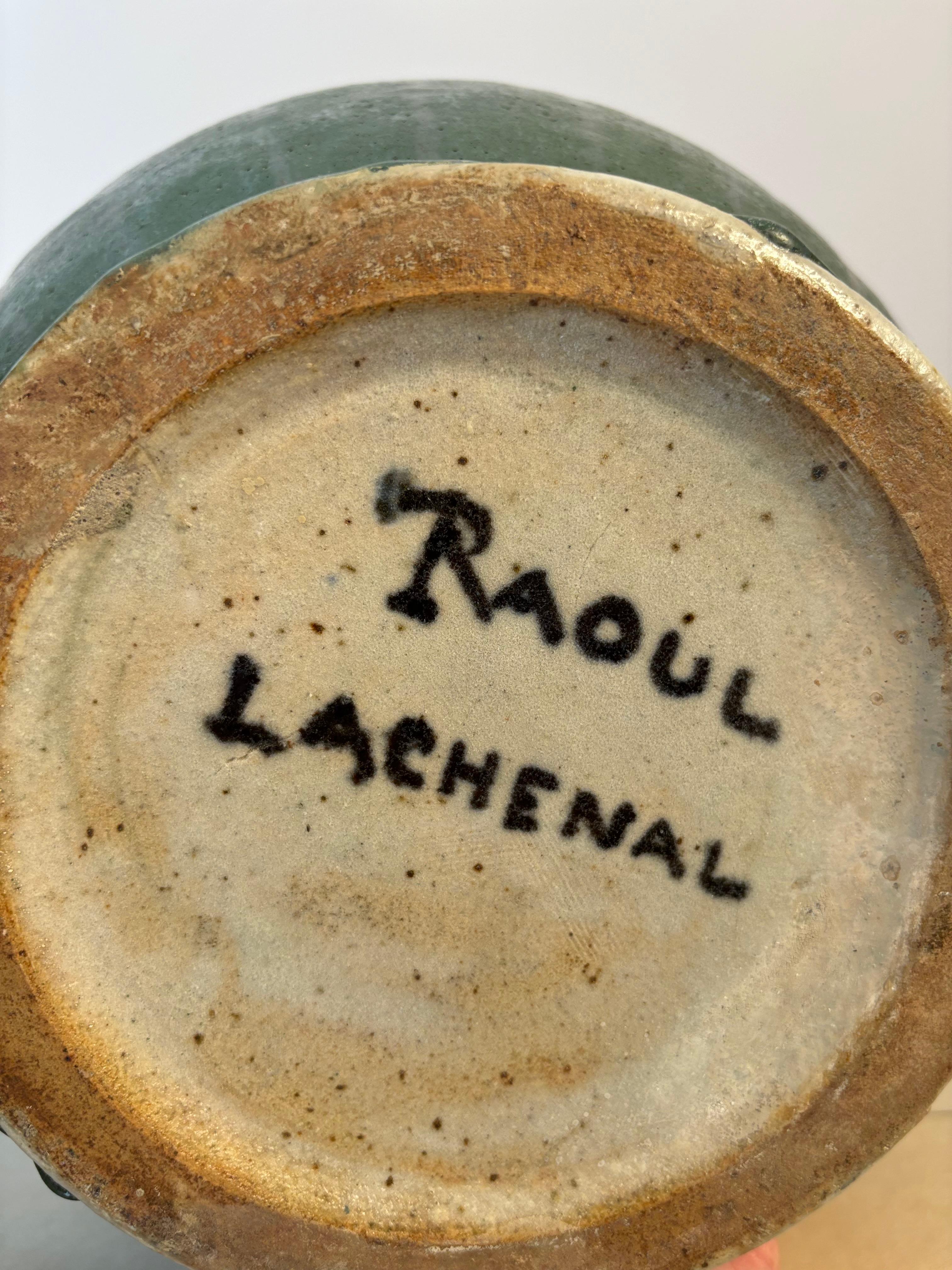 Early 20th Century Large French Art Deco Vase by Raoul Lachenal For Sale 1