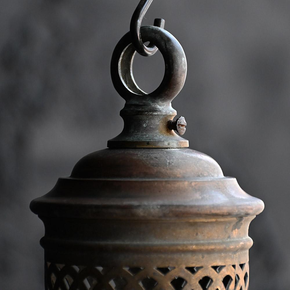 Hand-Crafted Early 20th Century Large Holophane Pendant Light For Sale