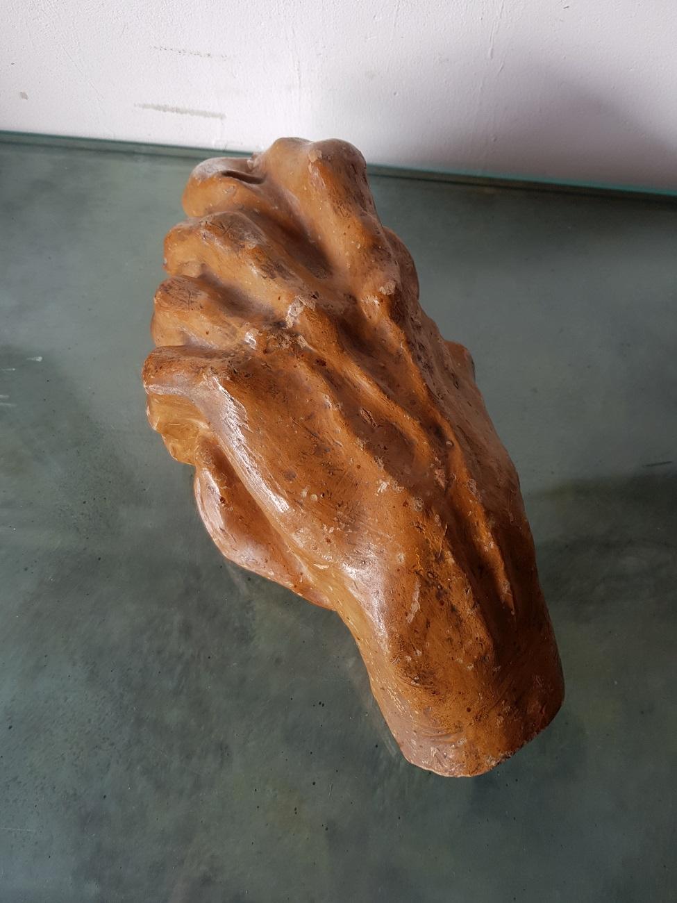 European Early 20th Century Large Model of a Left Hand by Unknown Artist