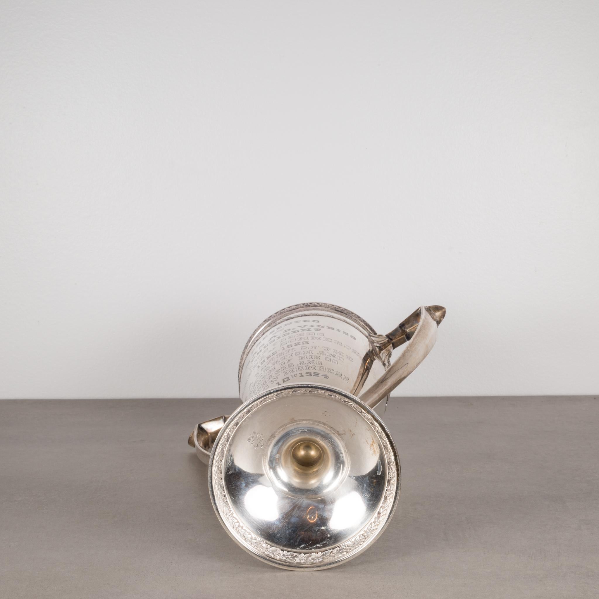 Early 20th Century Large Sterling Silver Cup Trophy, circa 1924 3