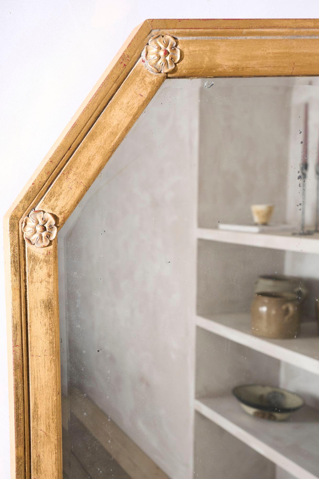 20th Century Early 20th century Large unusual shaped Gilt mirror