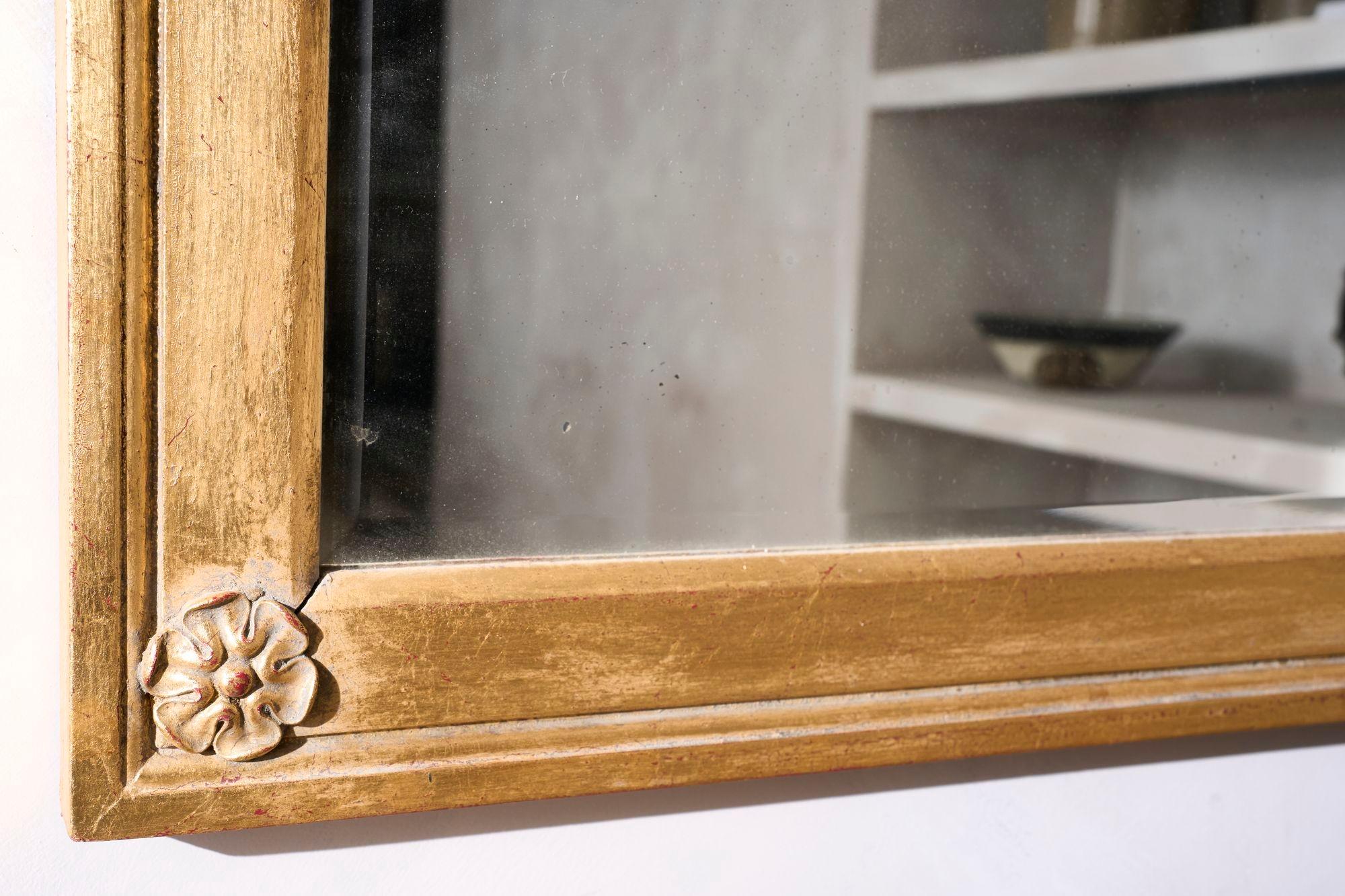 Pine Early 20th century Large unusual shaped Gilt mirror