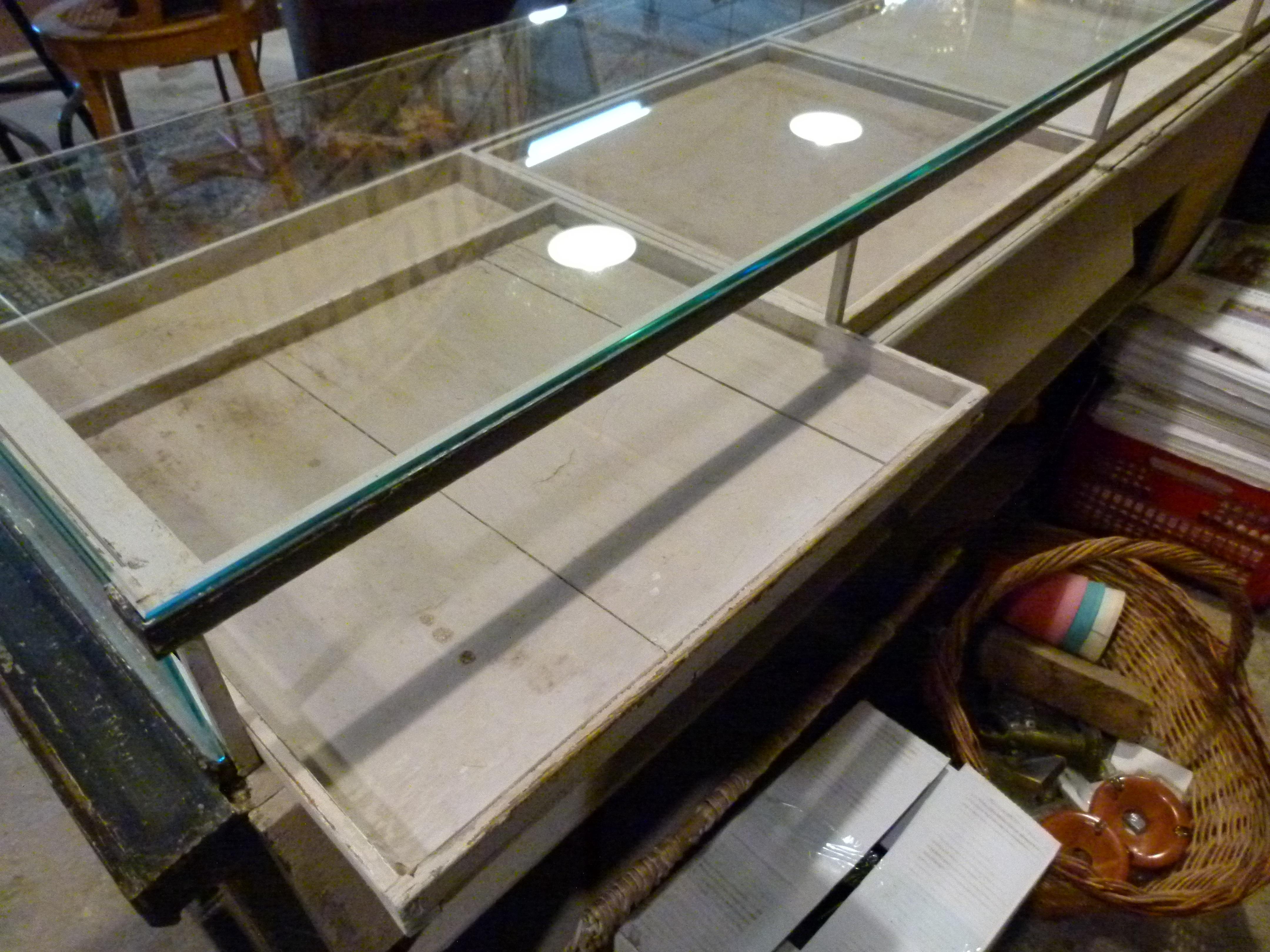 Early 20th Century Large Wood and Glass Store Counter 3