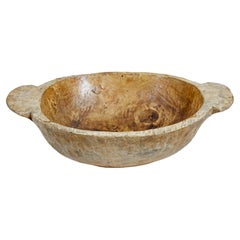 Early 20th century large wooden bowl