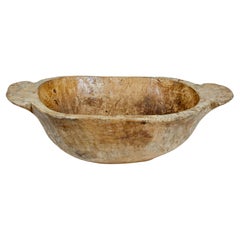 Early 20th century large wooden bowl