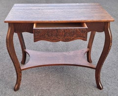 Early  20th Century Larkin Co. Quarter Sawn Tiger Oak Library Table