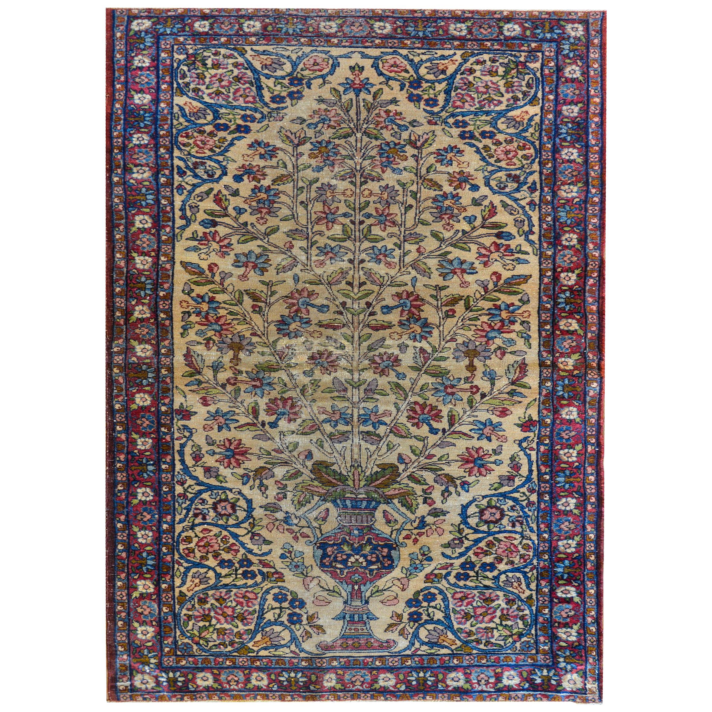 Early 20th Century Lavar Kirman Prayer Rug