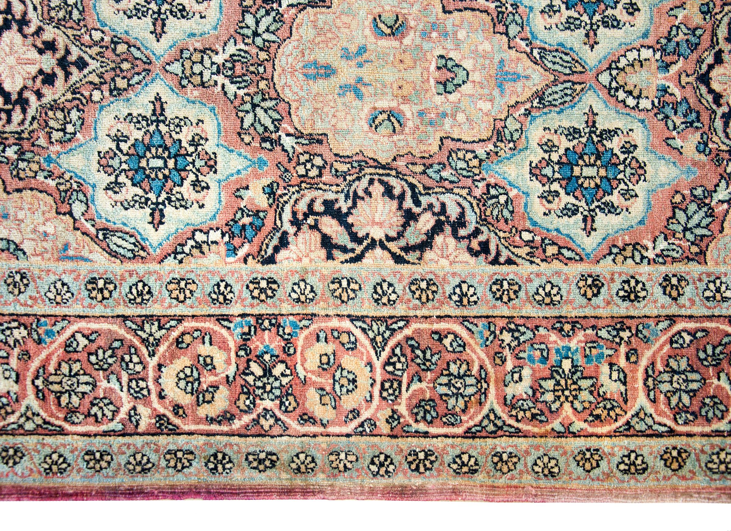 Hand-Knotted Early 20th Century Lavar Kirman Rug For Sale