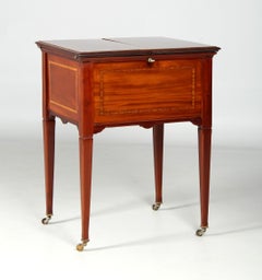 Early 20th Century "Lawyers Coffin", Serving Table with Hidden Bar Compartment