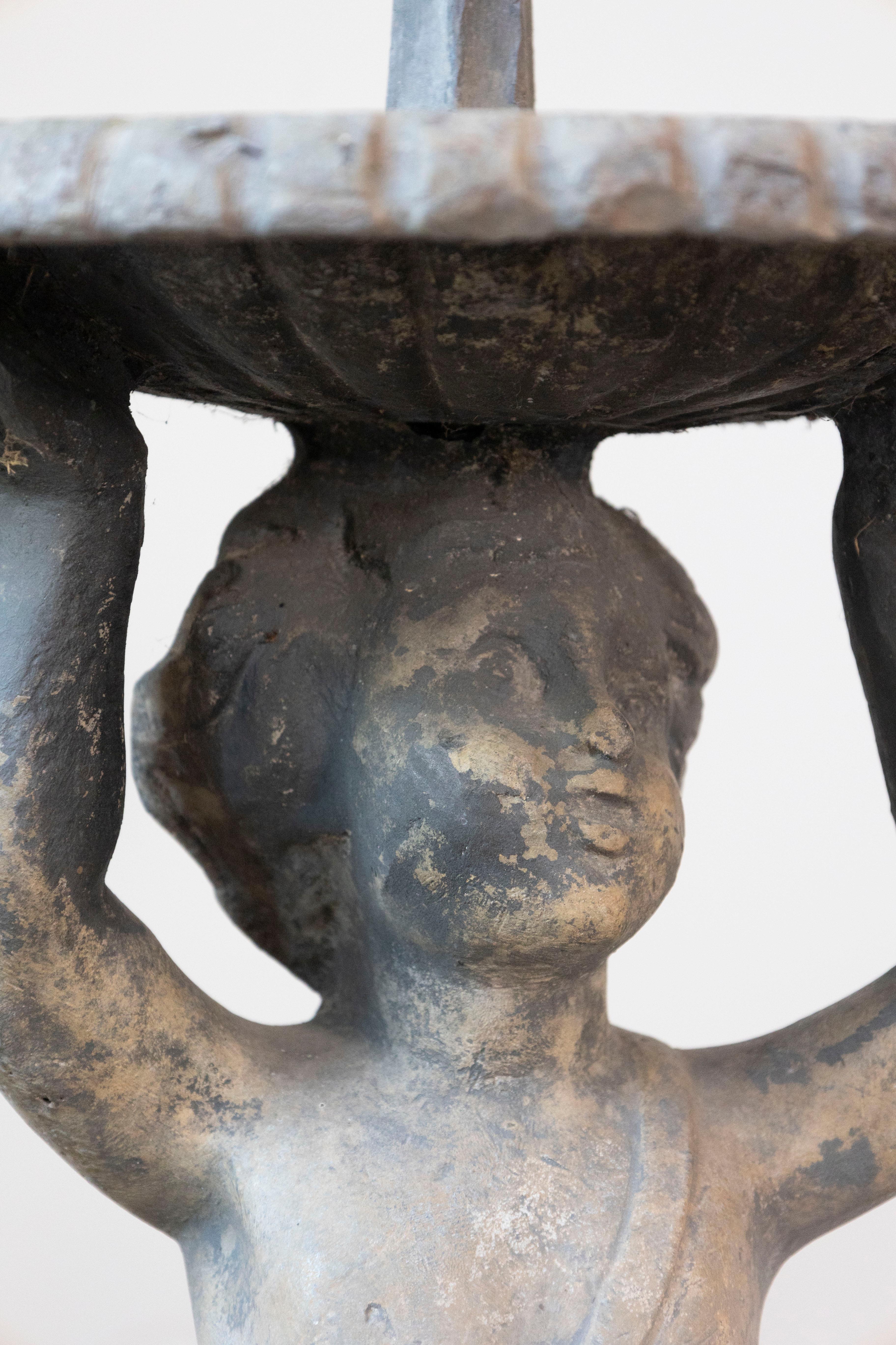 Fontana di putti in piombo dei primi del Novecento, CIRCA 1920 In condizioni buone in vendita a Atlanta, GA