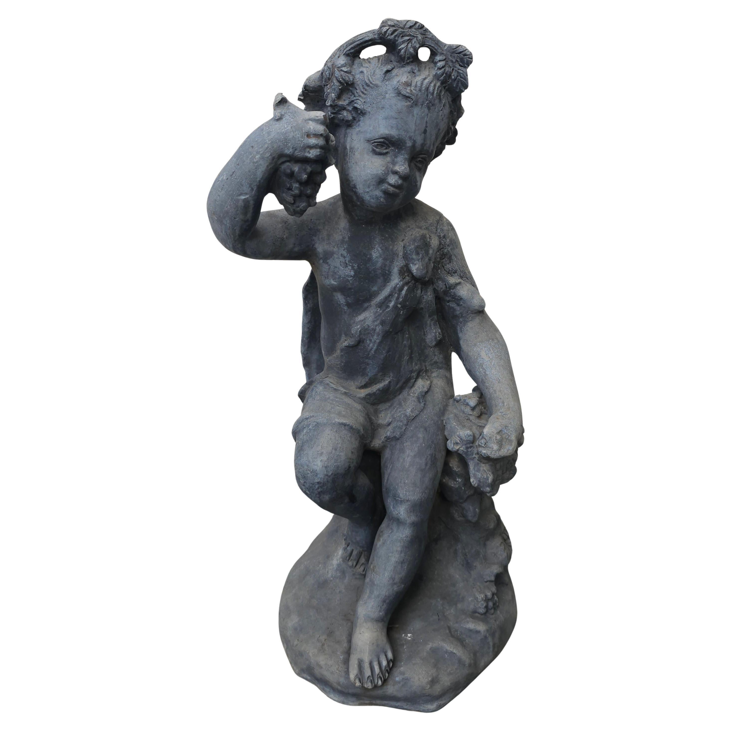 Début du 20e siècle Statue en plomb du chérubin de Four Seasons