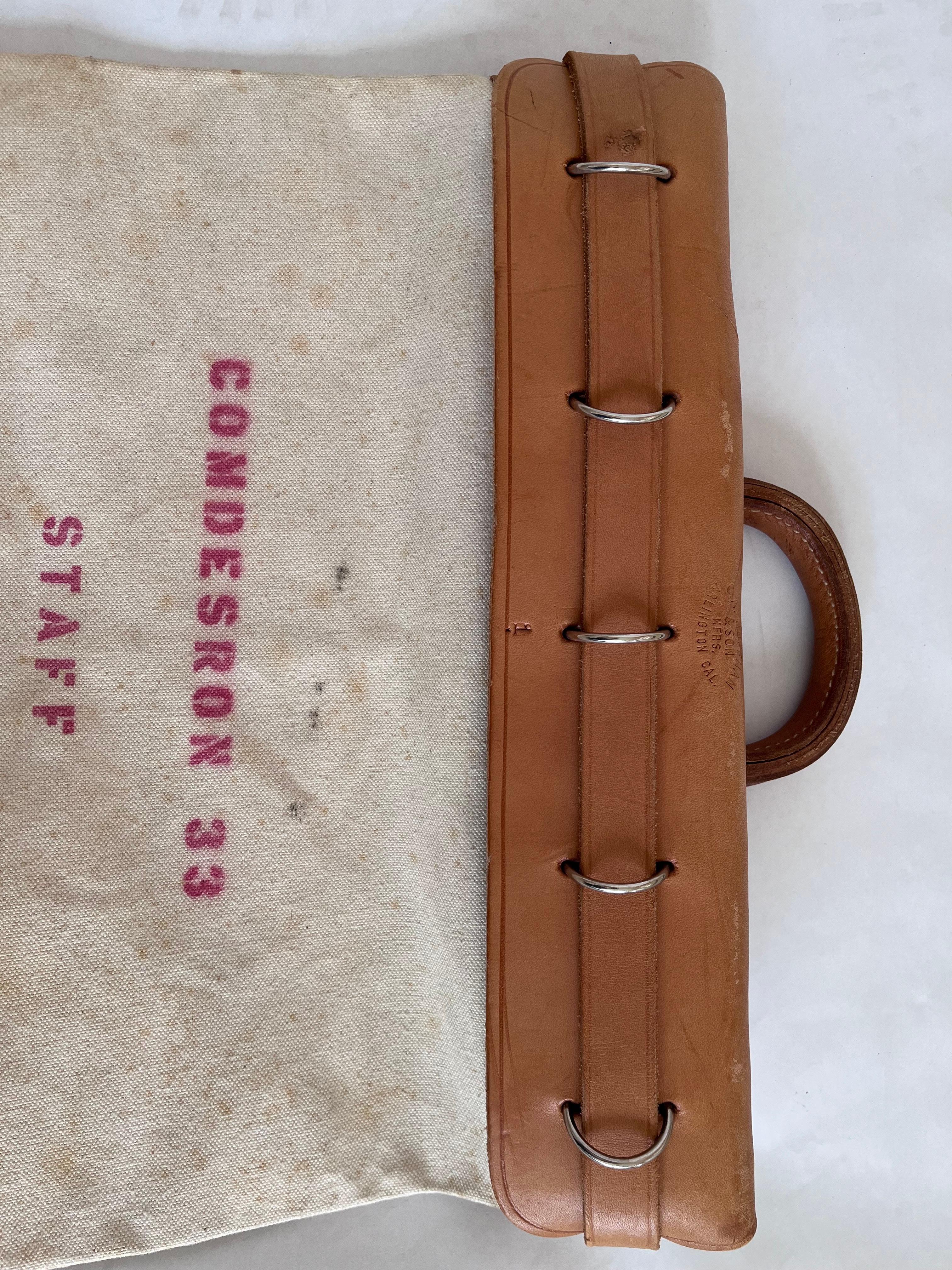 Sac postal sécurisé en cuir et toile du début du 20e siècle C.A. Hoffman & Sons en vente 3