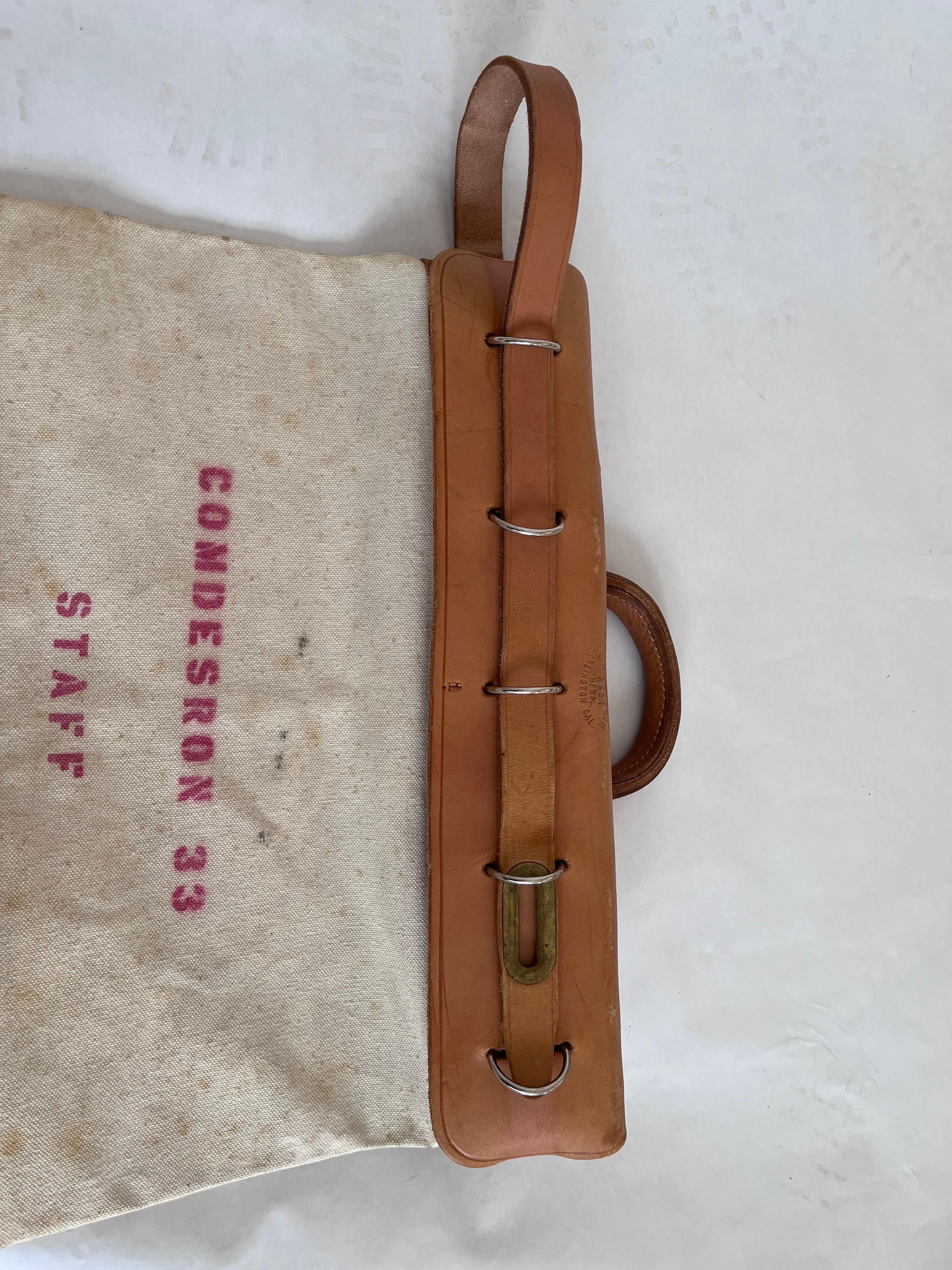 Sac postal sécurisé en cuir et toile du début du 20e siècle C.A. Hoffman & Sons en vente 5