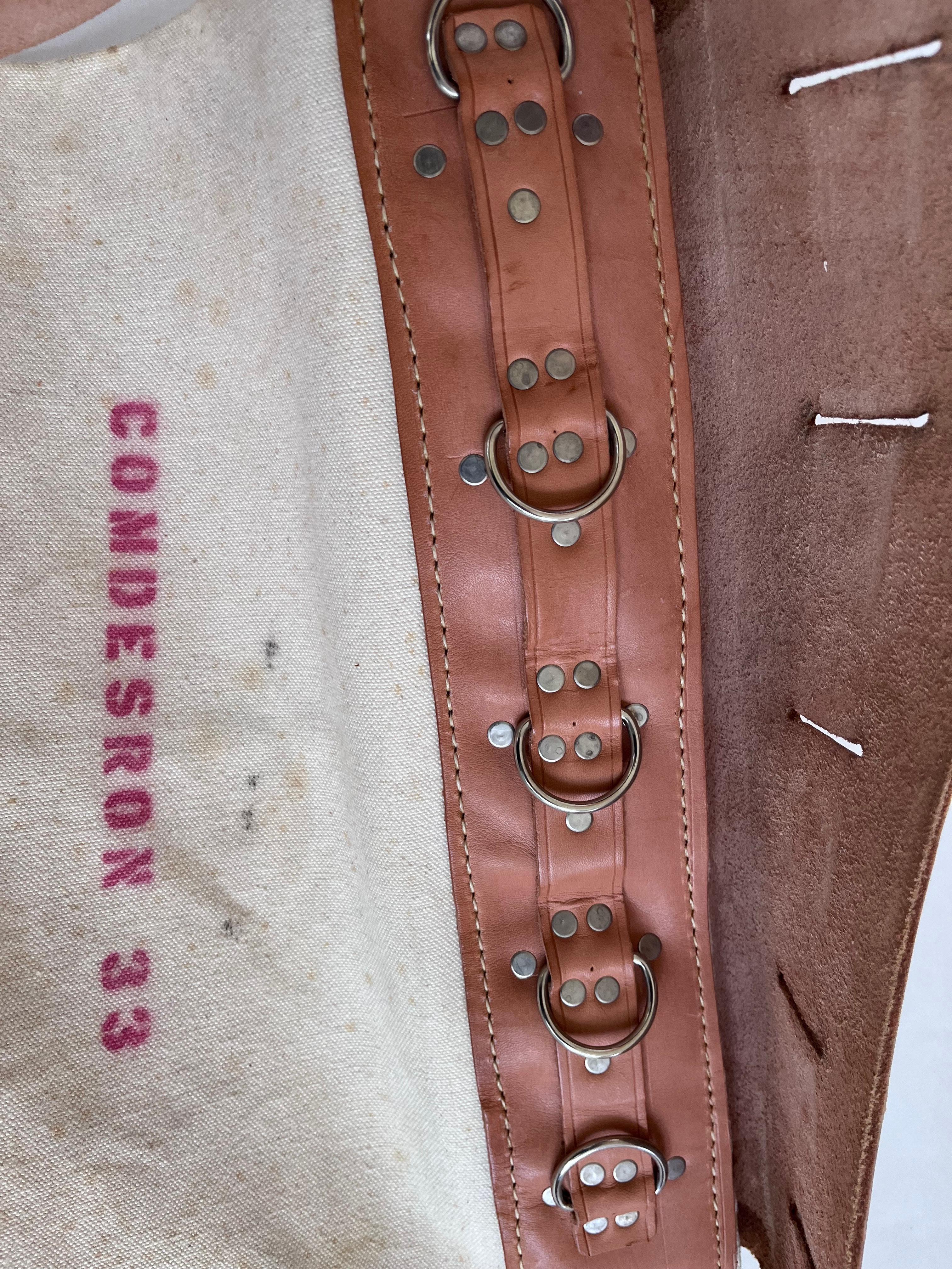 Sac postal sécurisé en cuir et toile du début du 20e siècle C.A. Hoffman & Sons en vente 7