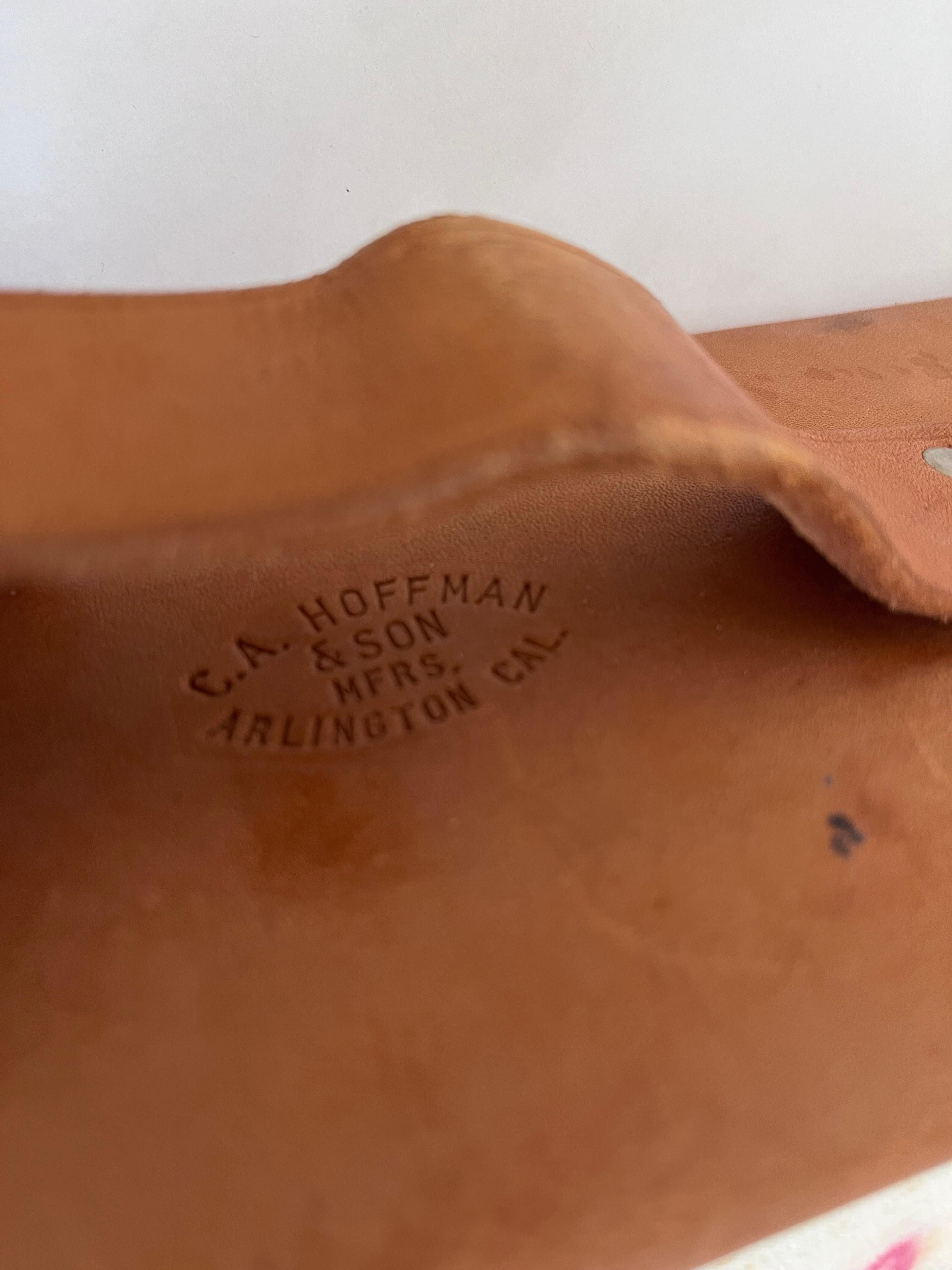 Industriel Sac postal sécurisé en cuir et toile du début du 20e siècle C.A. Hoffman & Sons en vente