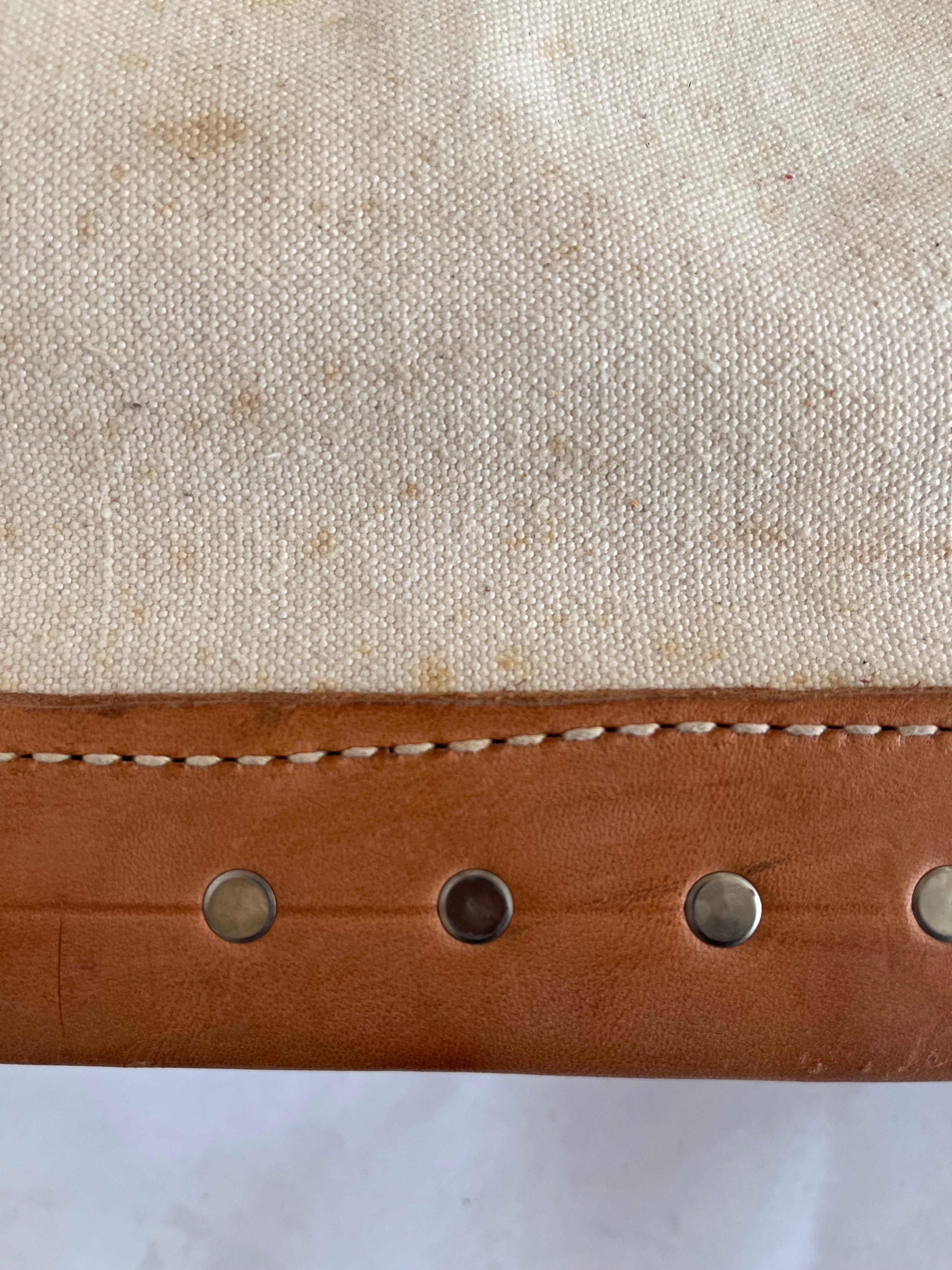 Sac postal sécurisé en cuir et toile du début du 20e siècle C.A. Hoffman & Sons en vente 2
